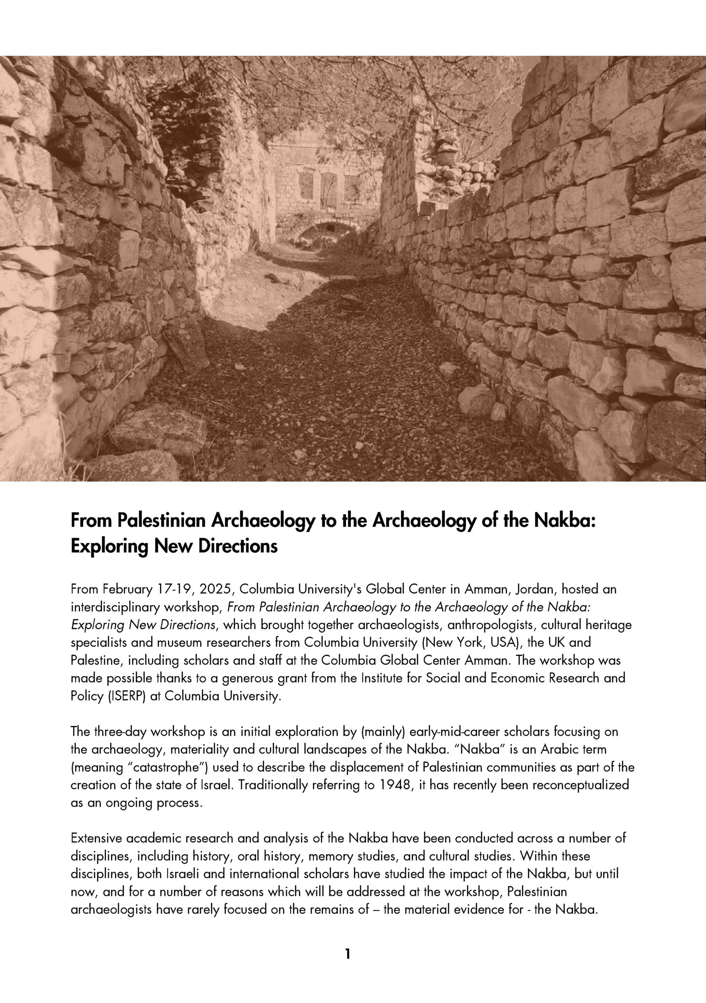 From Palestinian Archaeology to the Archaeology of the Nakba: