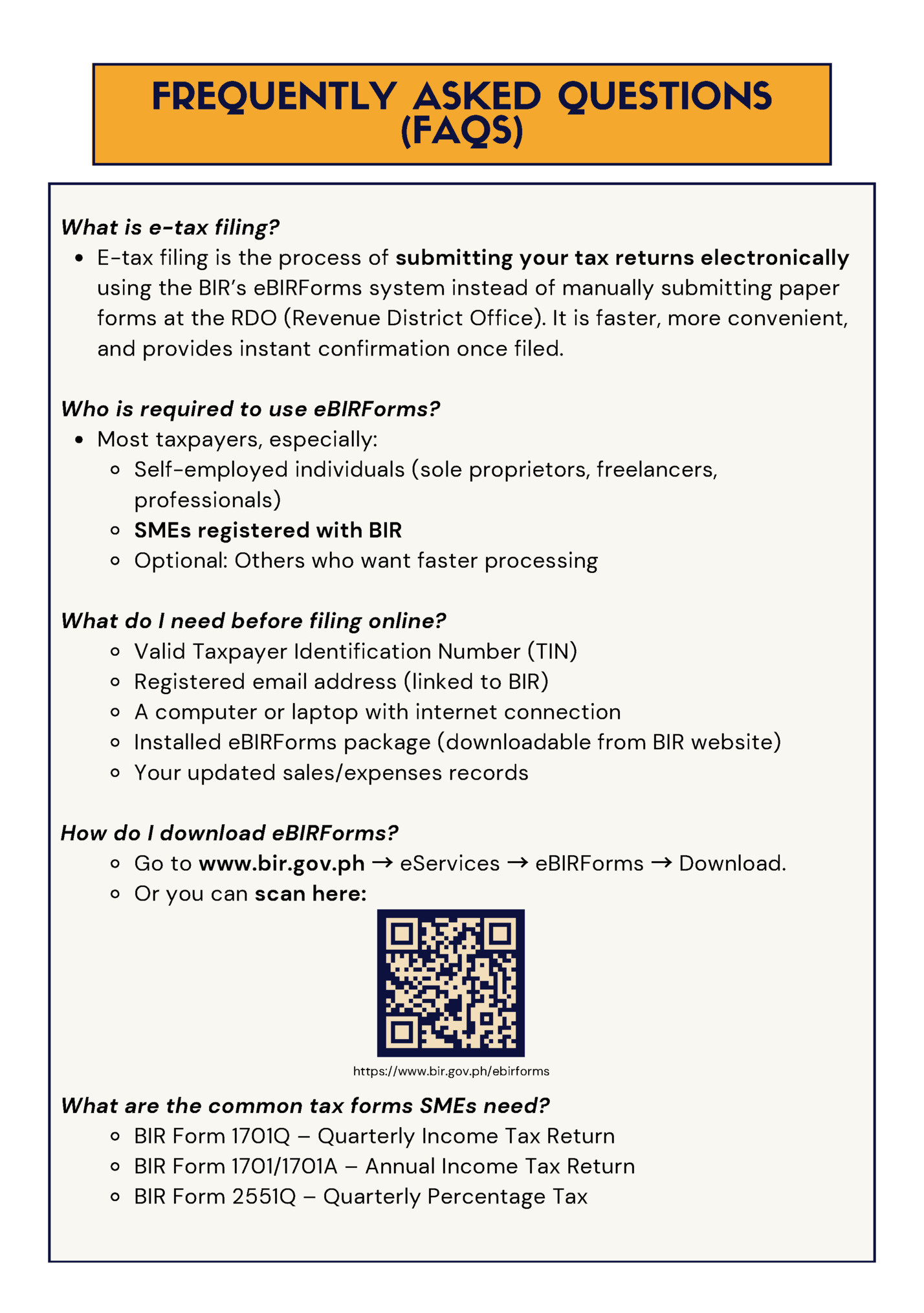 FREQUENTLY ASKED QUESTIONS
