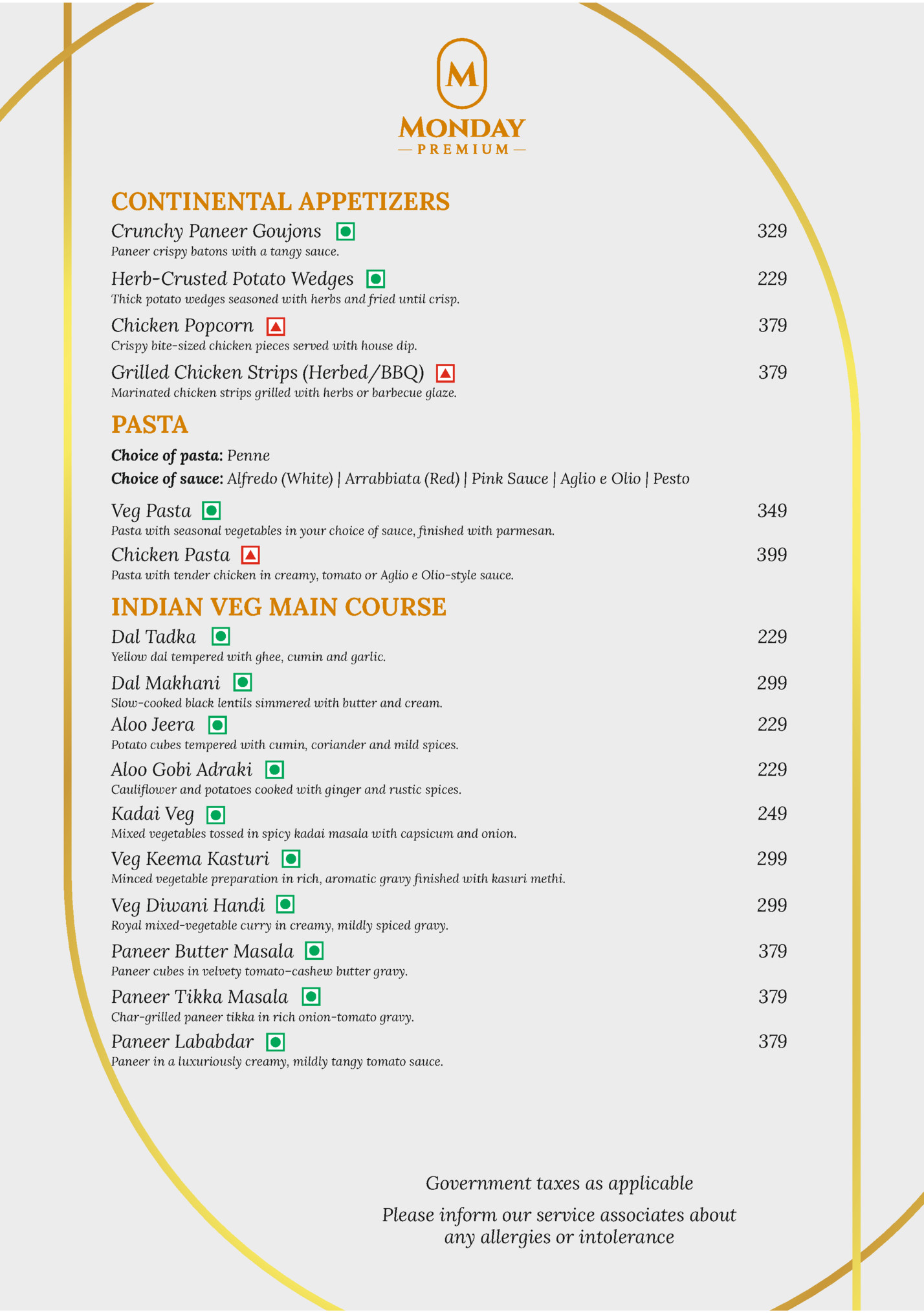 CONTINENTAL APPETIZERS