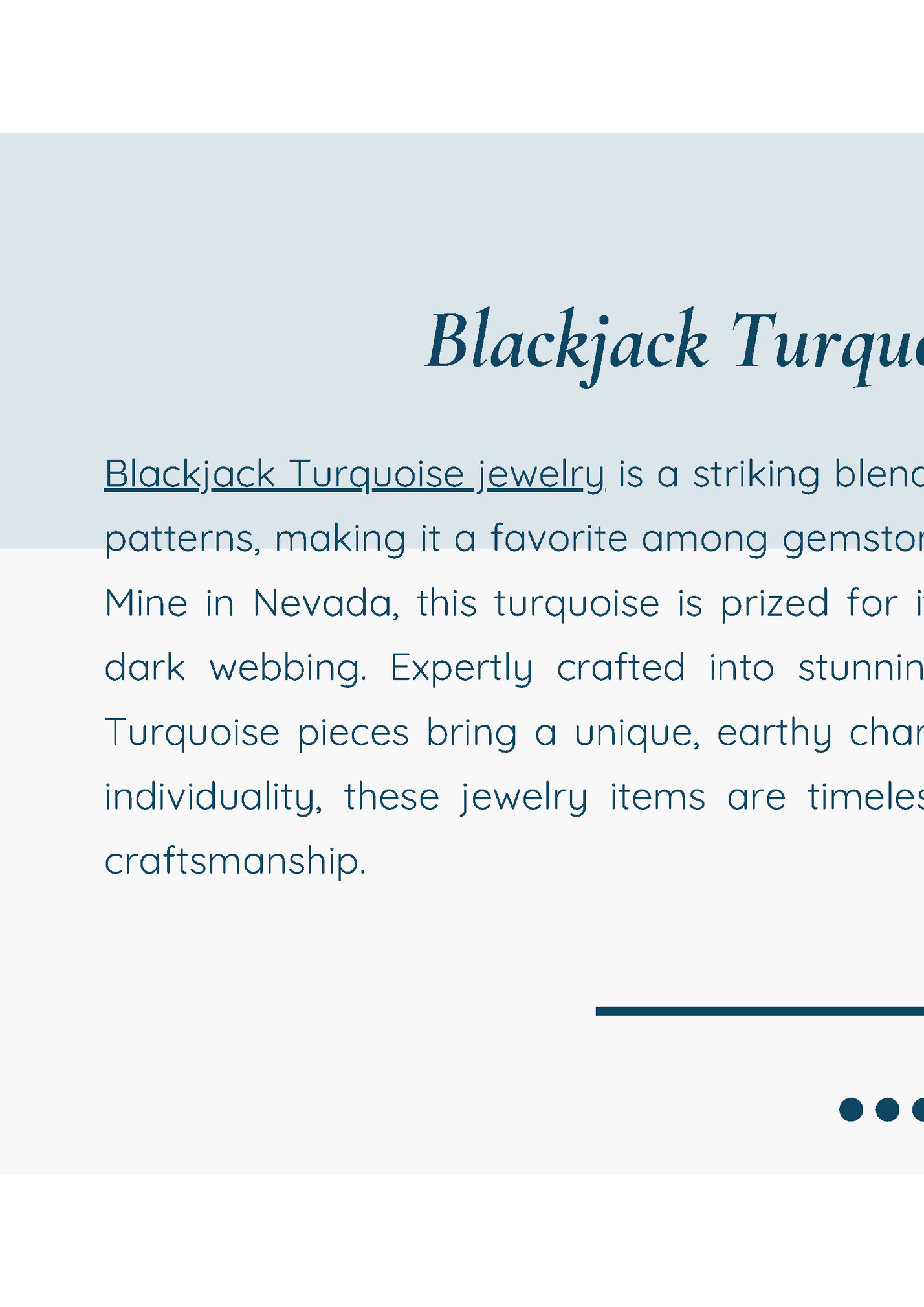 Blackjack Turquoise jewelry