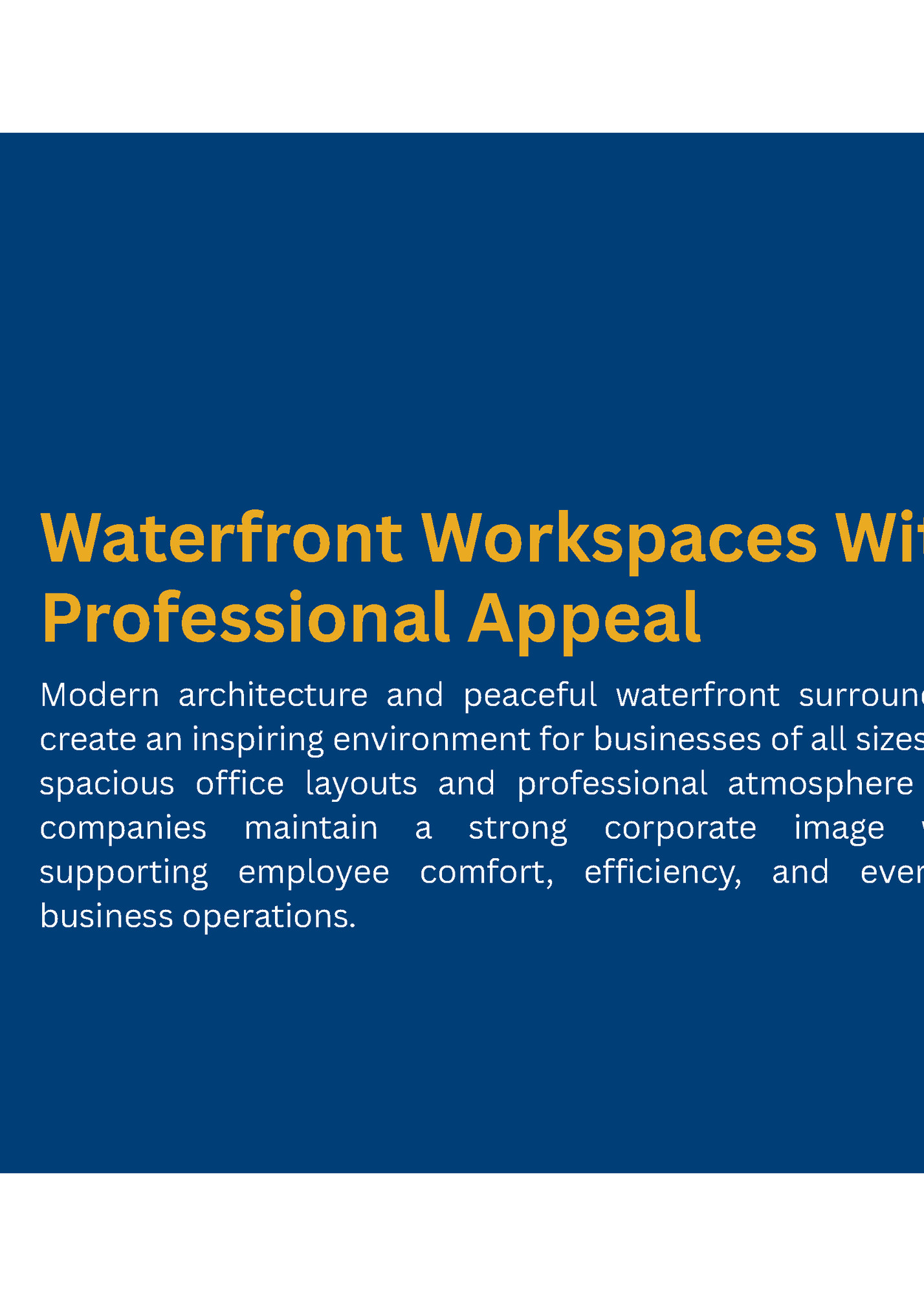 Waterfront Workspaces With