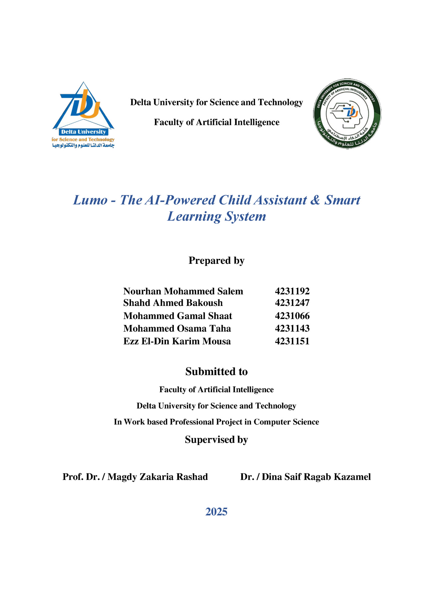 Delta University for Science and Technology Delta University for Science and Technology