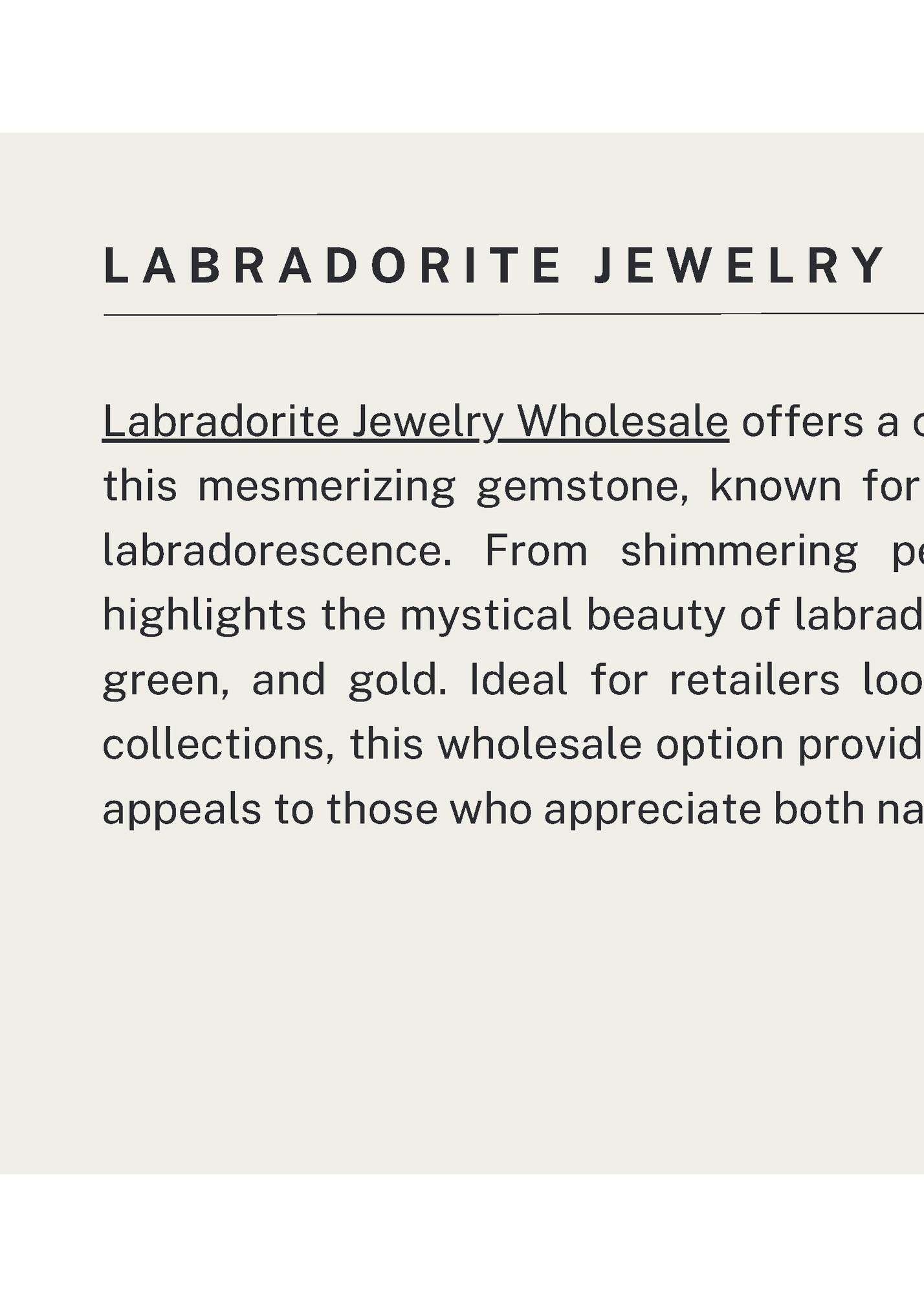 LABRADORITE JEWELRY