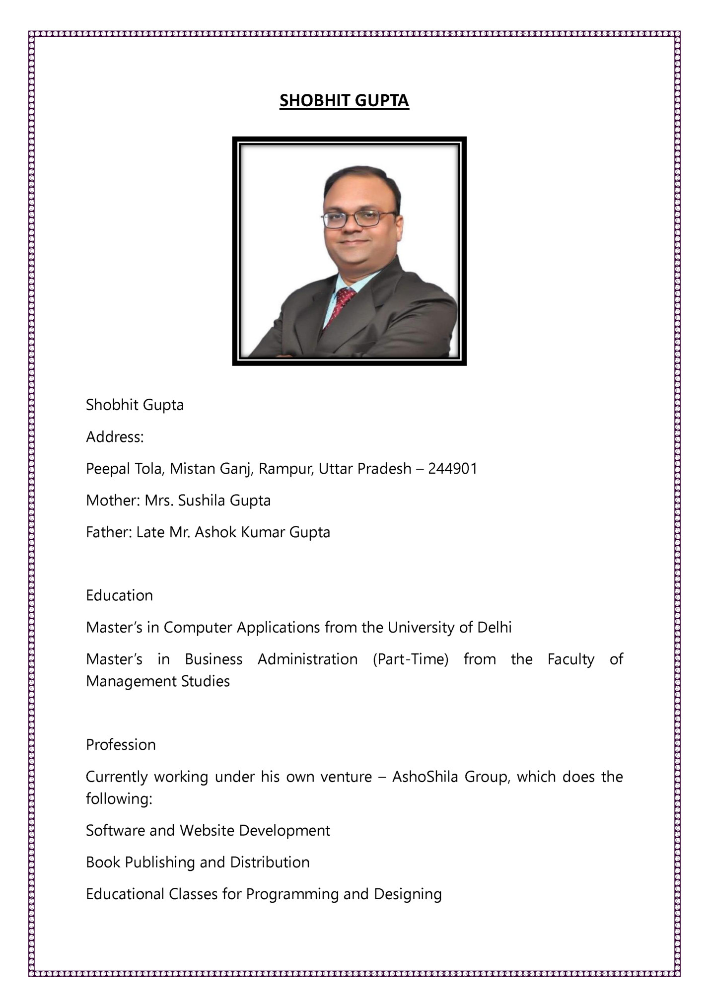 SHOBHIT GUPTA