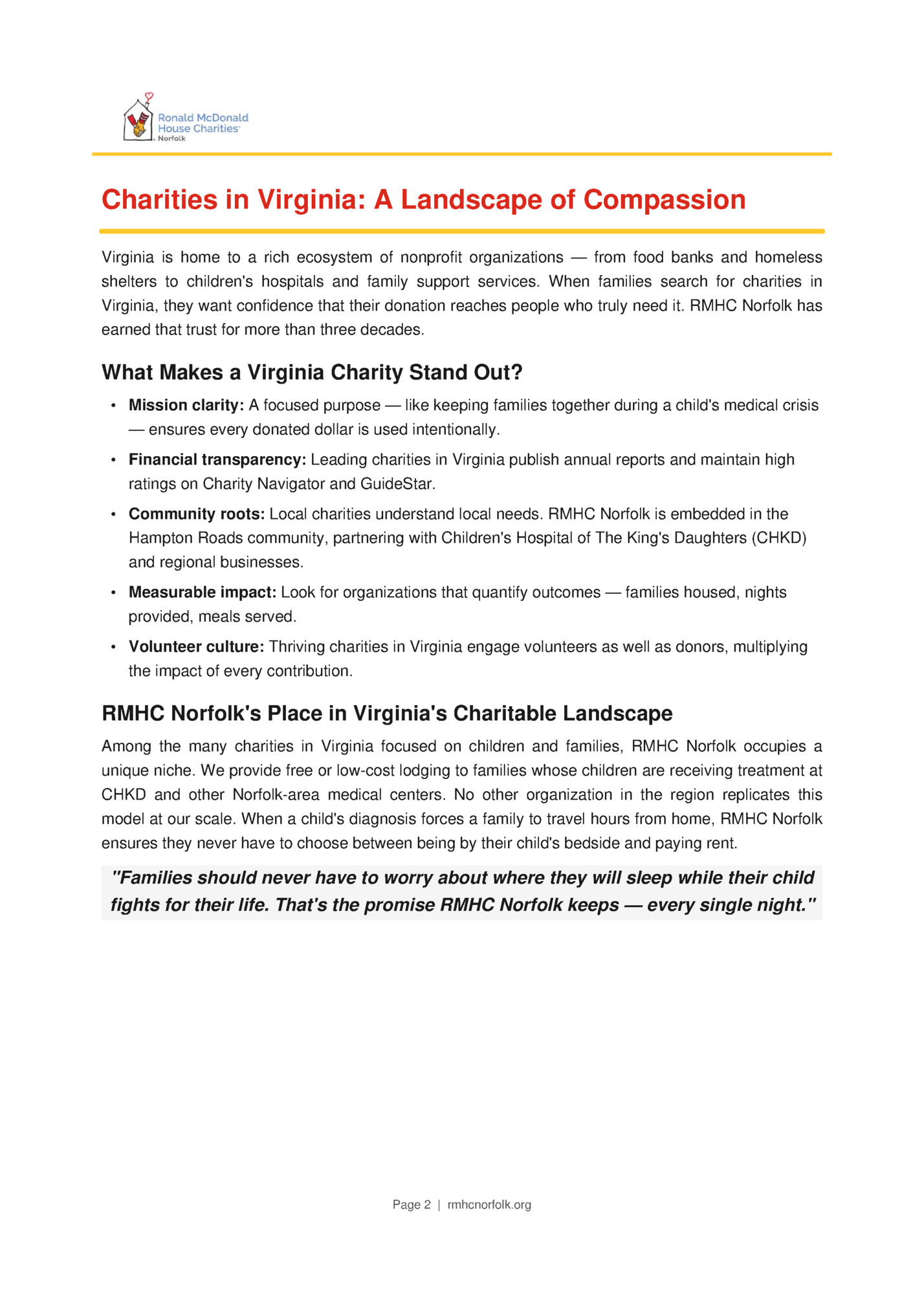 Charities in Virginia: A Landscape of Compassion