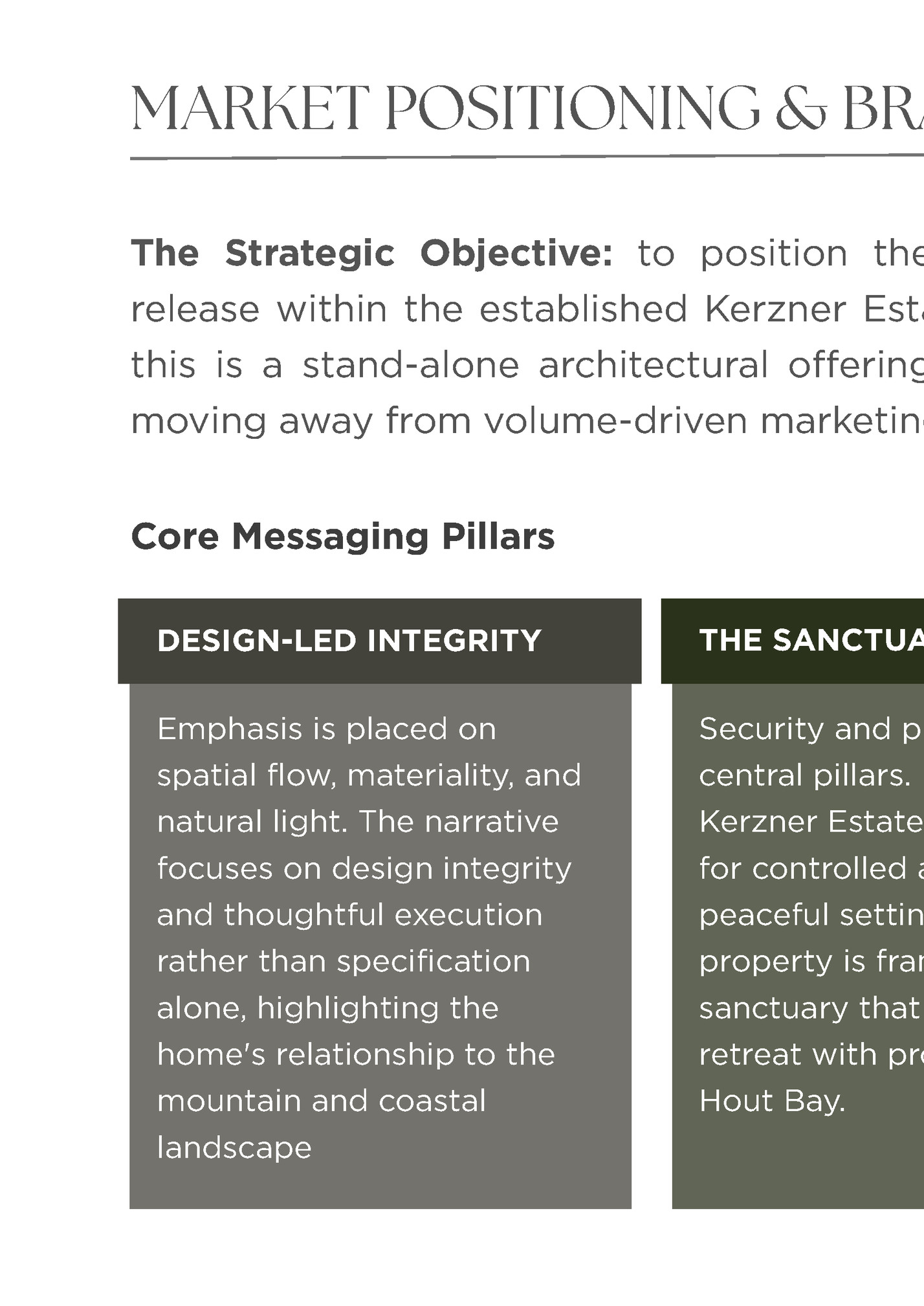 MARKET POSITIONING & BRAND NARRATIVE