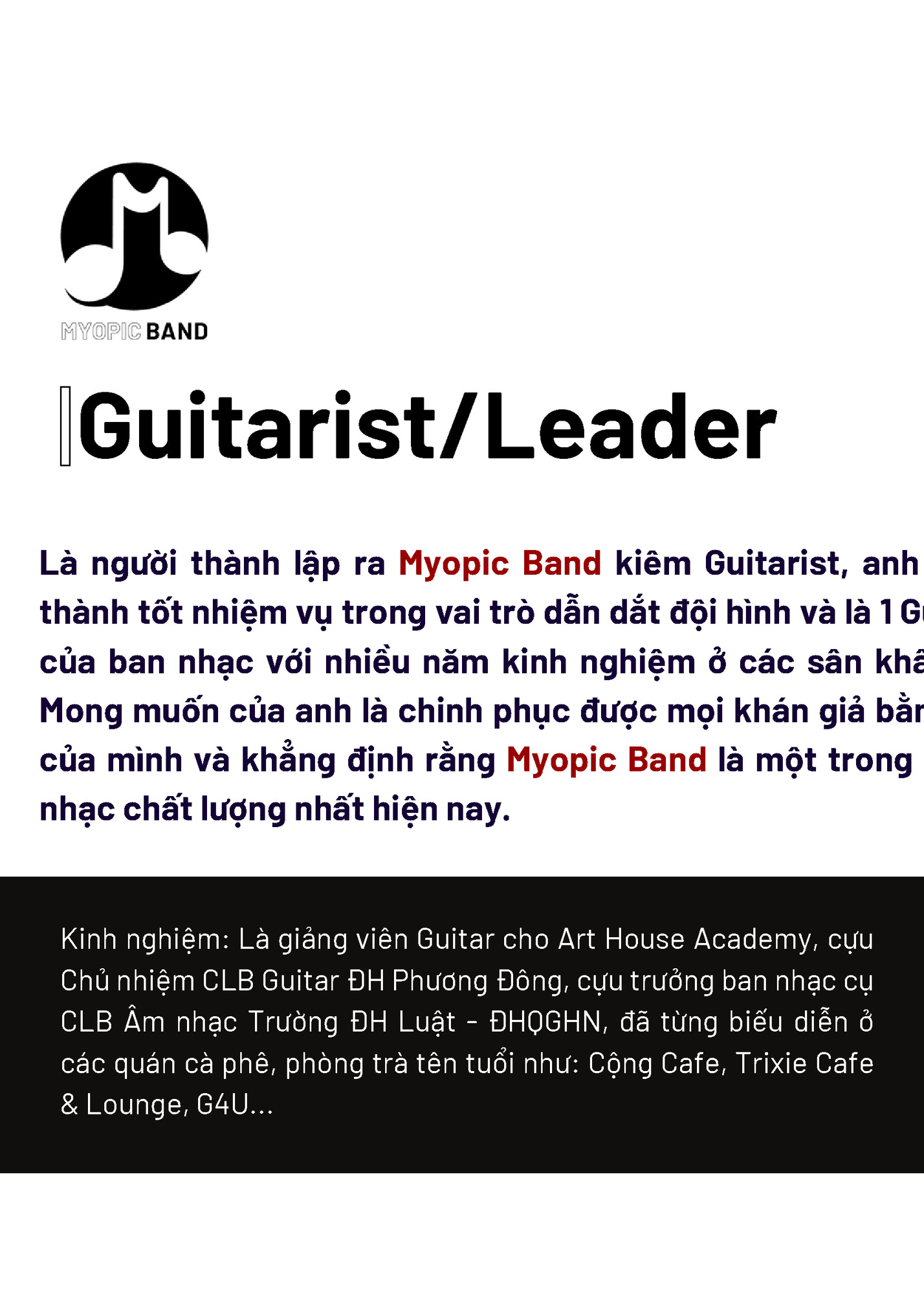 Guitarist/Leader