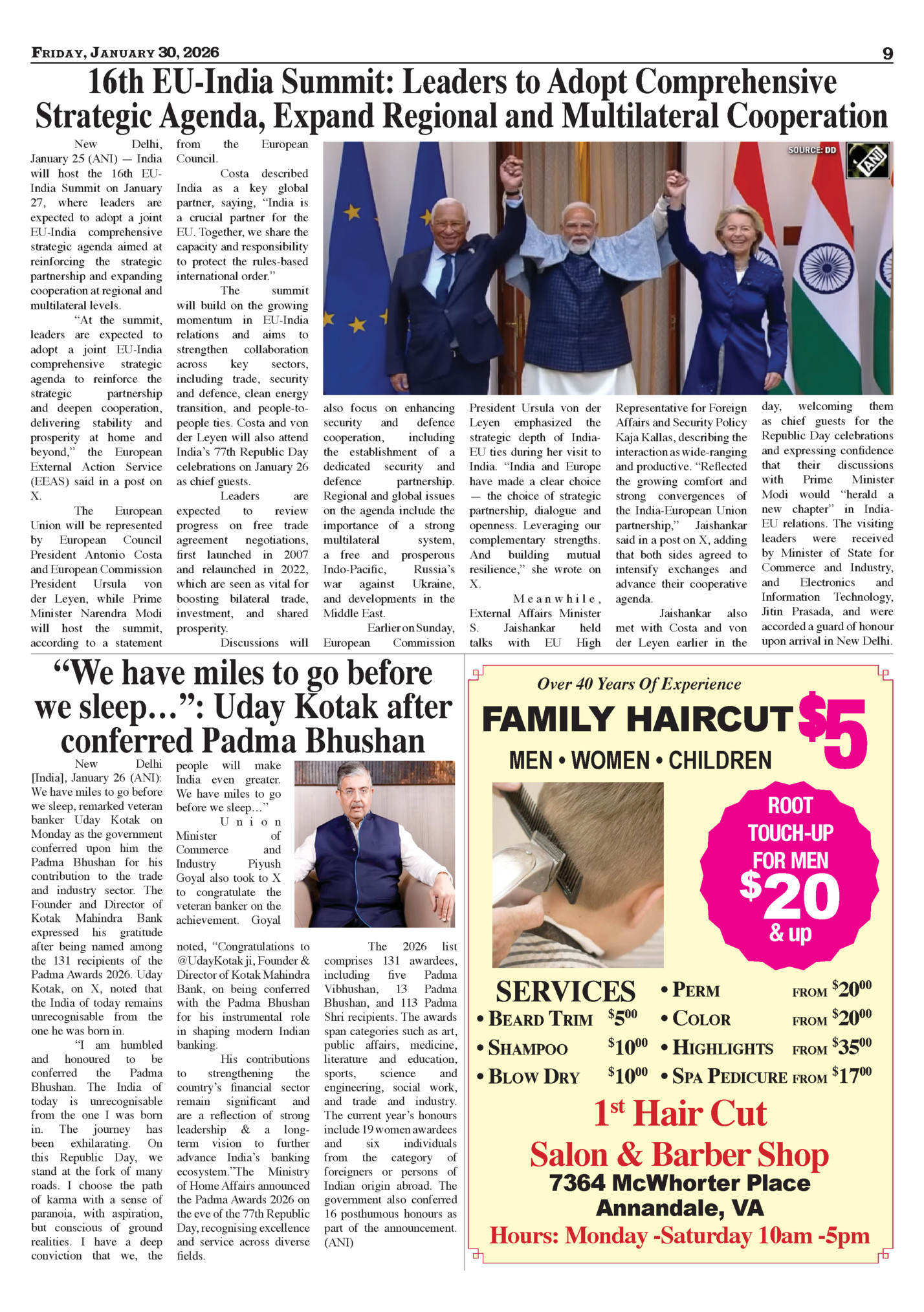 FRIDAY, JANUARY 30, 2026