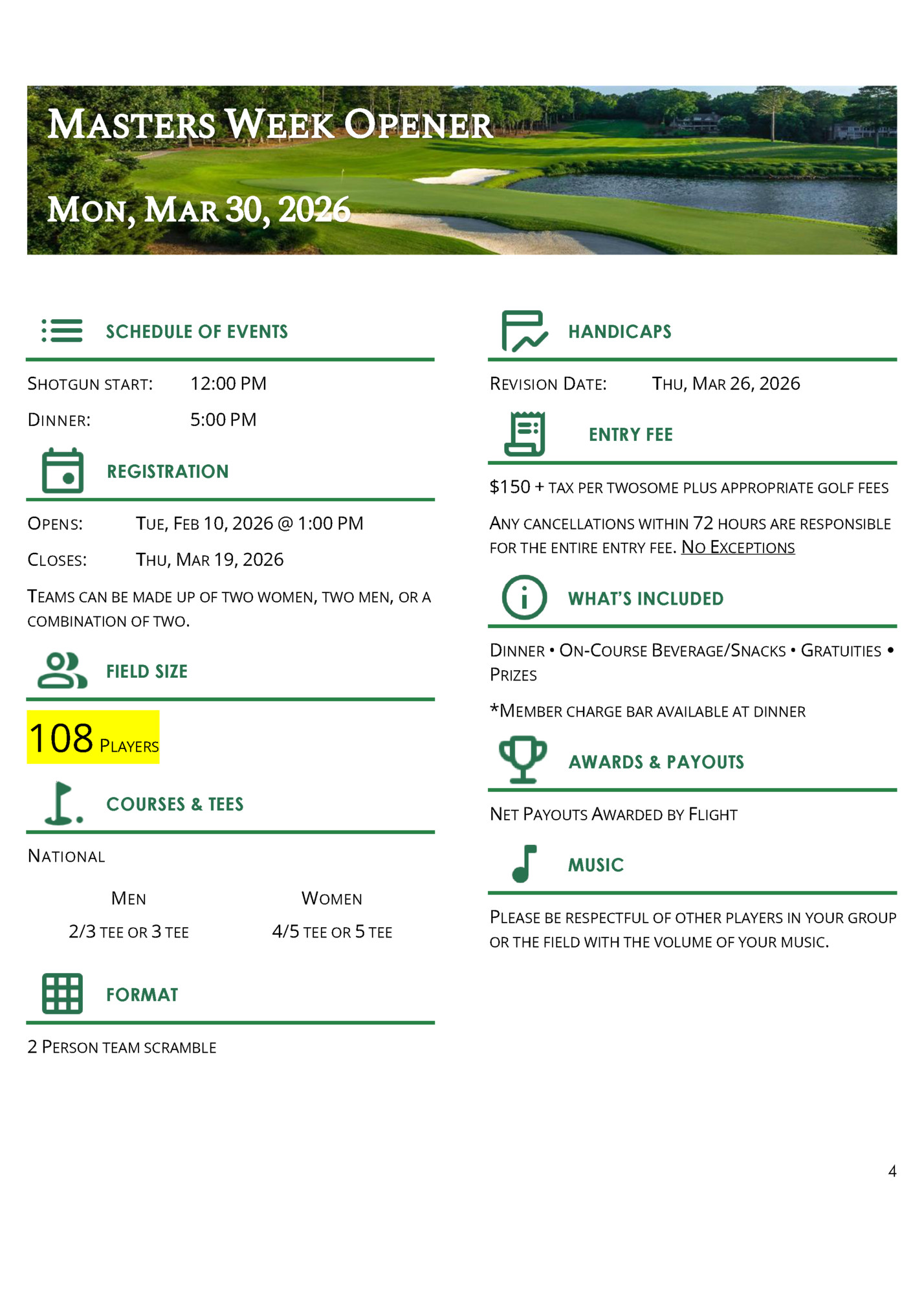 SCHEDULE OF EVENTS SCHEDULE OF EVENTS