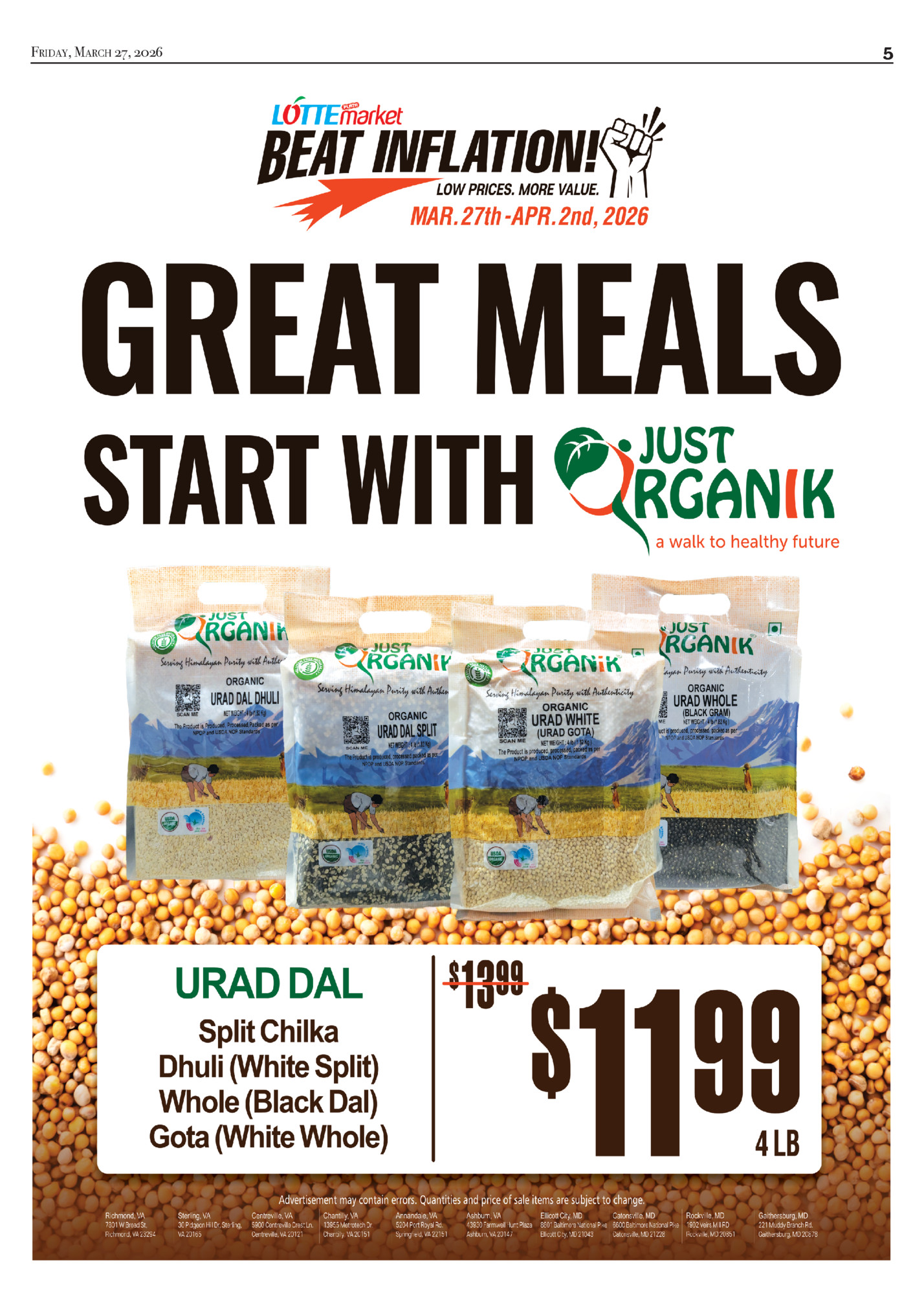 Friday, March 27, 2026