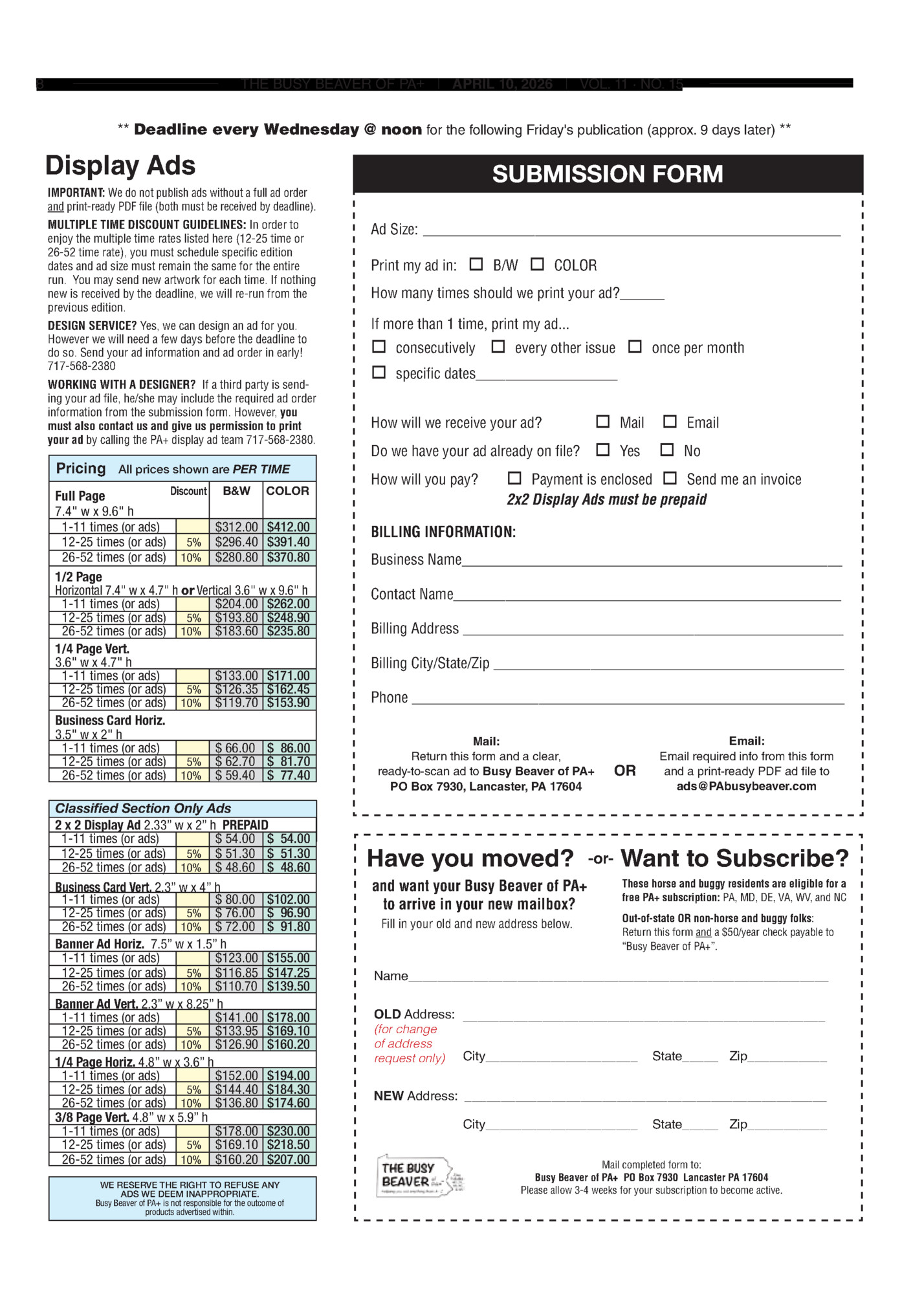 THE BUSY BEAVER OF PA+ | April 10, 2026 | Vol. 11 · No. 15