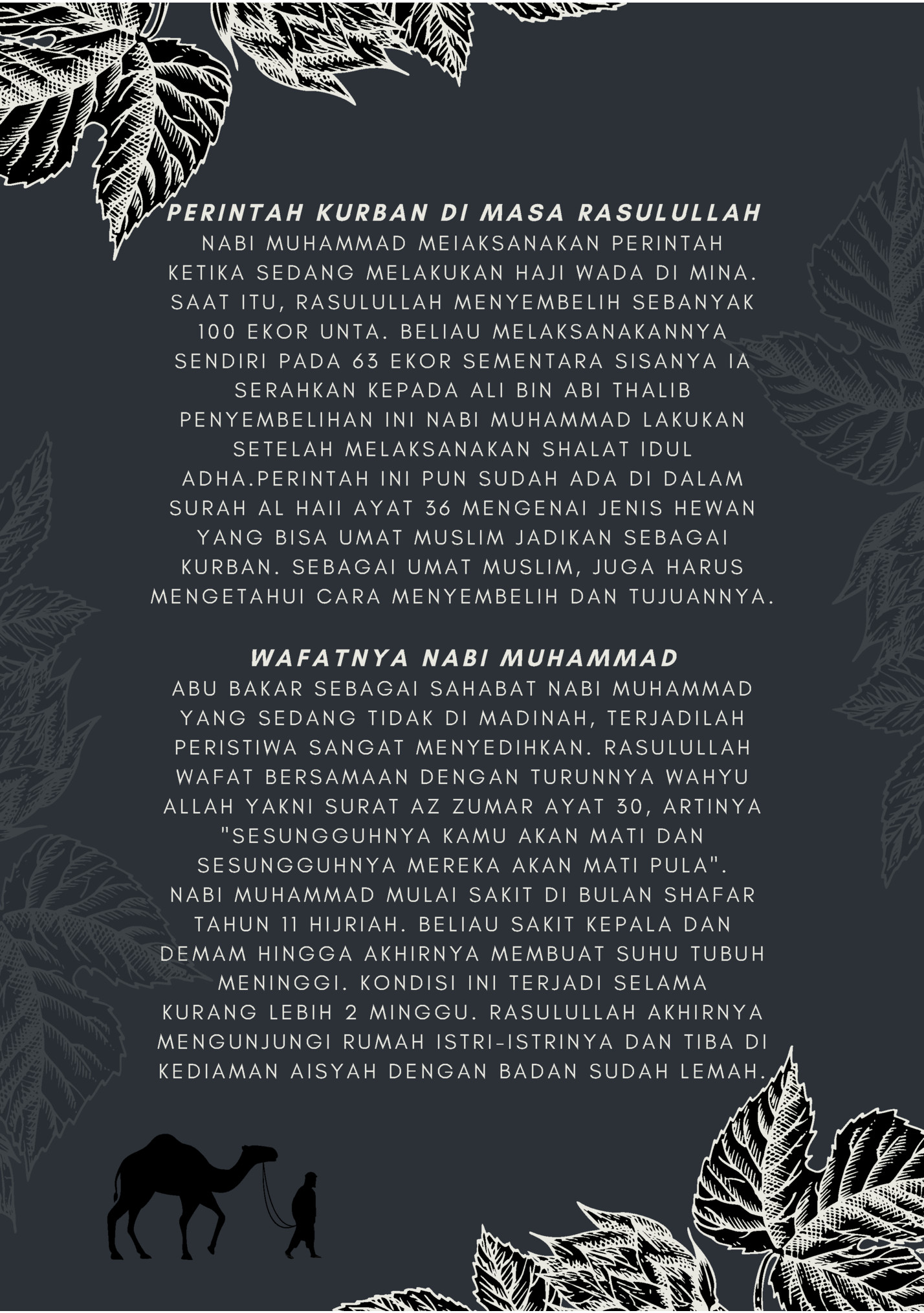 PERINTAH KURBAN DI MASA RASULULLAH