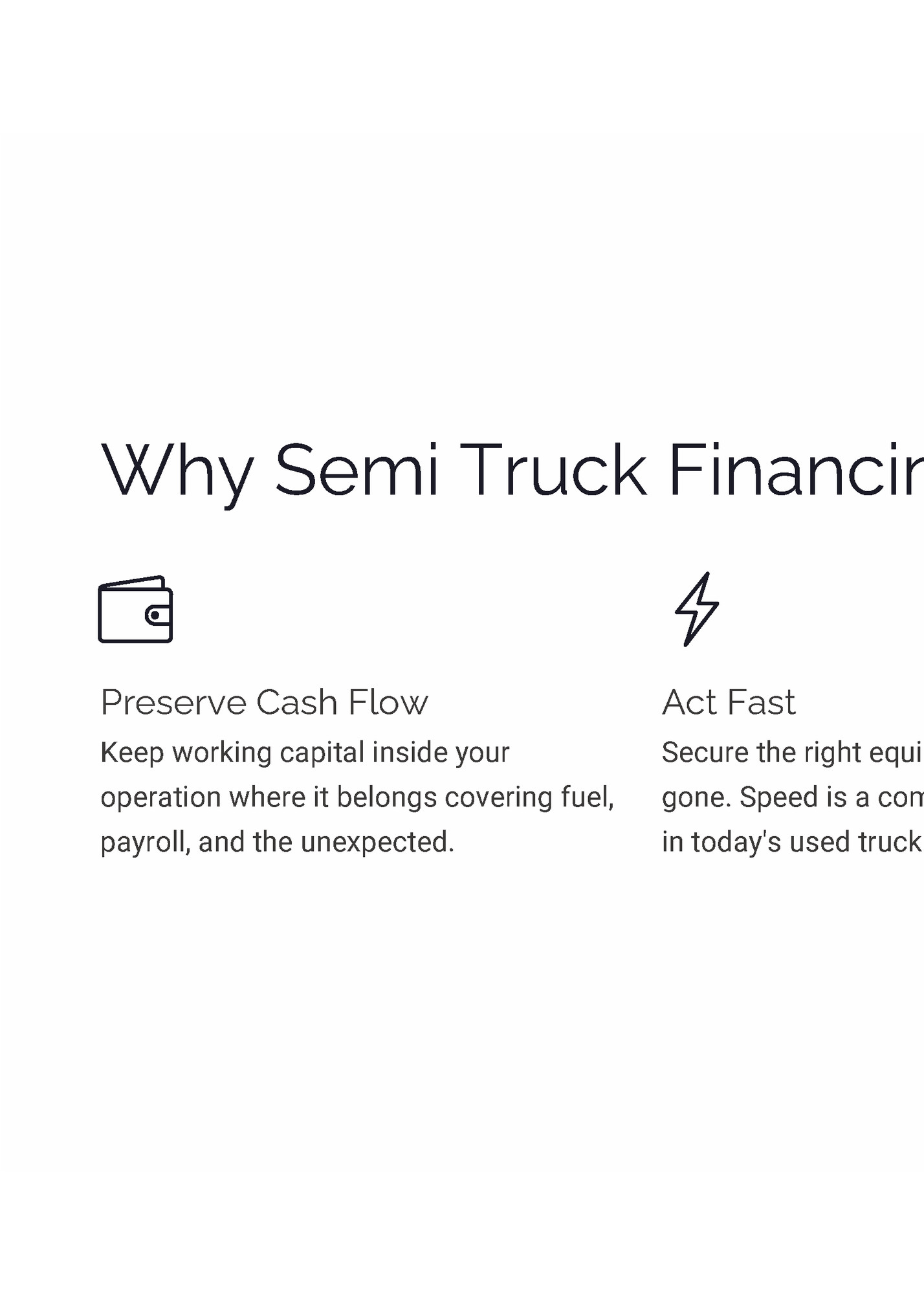 Why Semi Truck Financing Matters