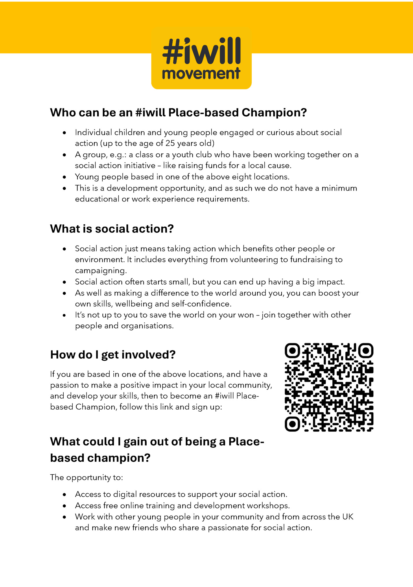 Who can be an #iwill Place-based Champion? Who can be an #iwill Place-based Champion?