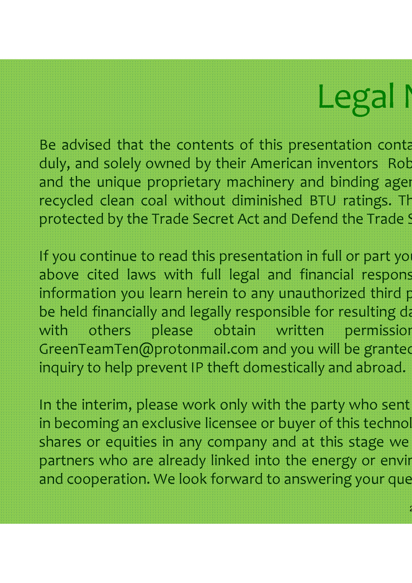 Legal Notice: