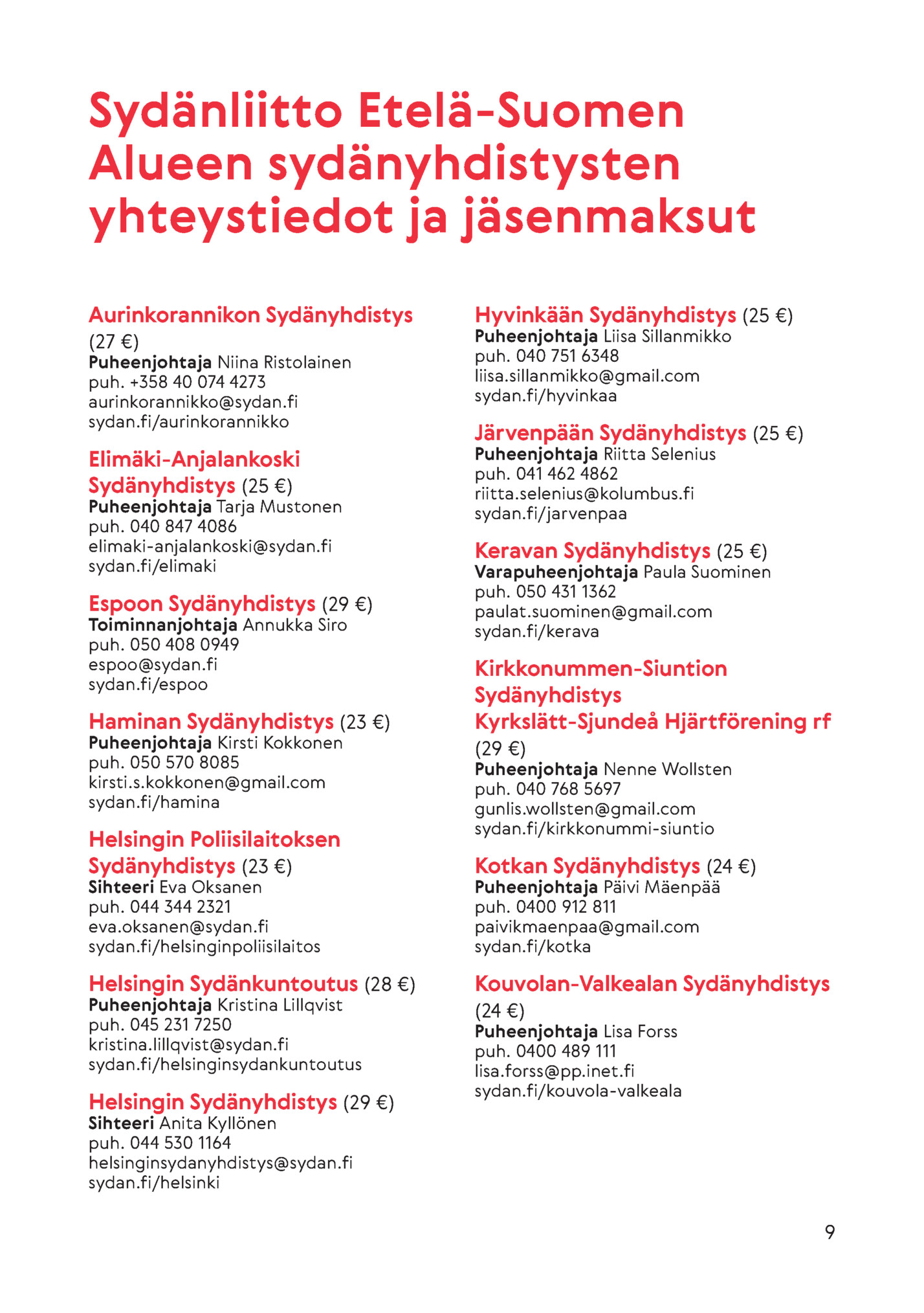 Sydänliitto Etelä-Suomen Sydänliitto Etelä-Suomen