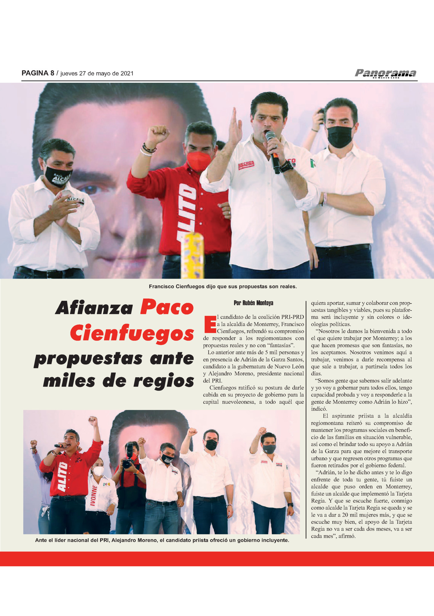 PAGINA 8 / jueves 27 de mayo de 2021