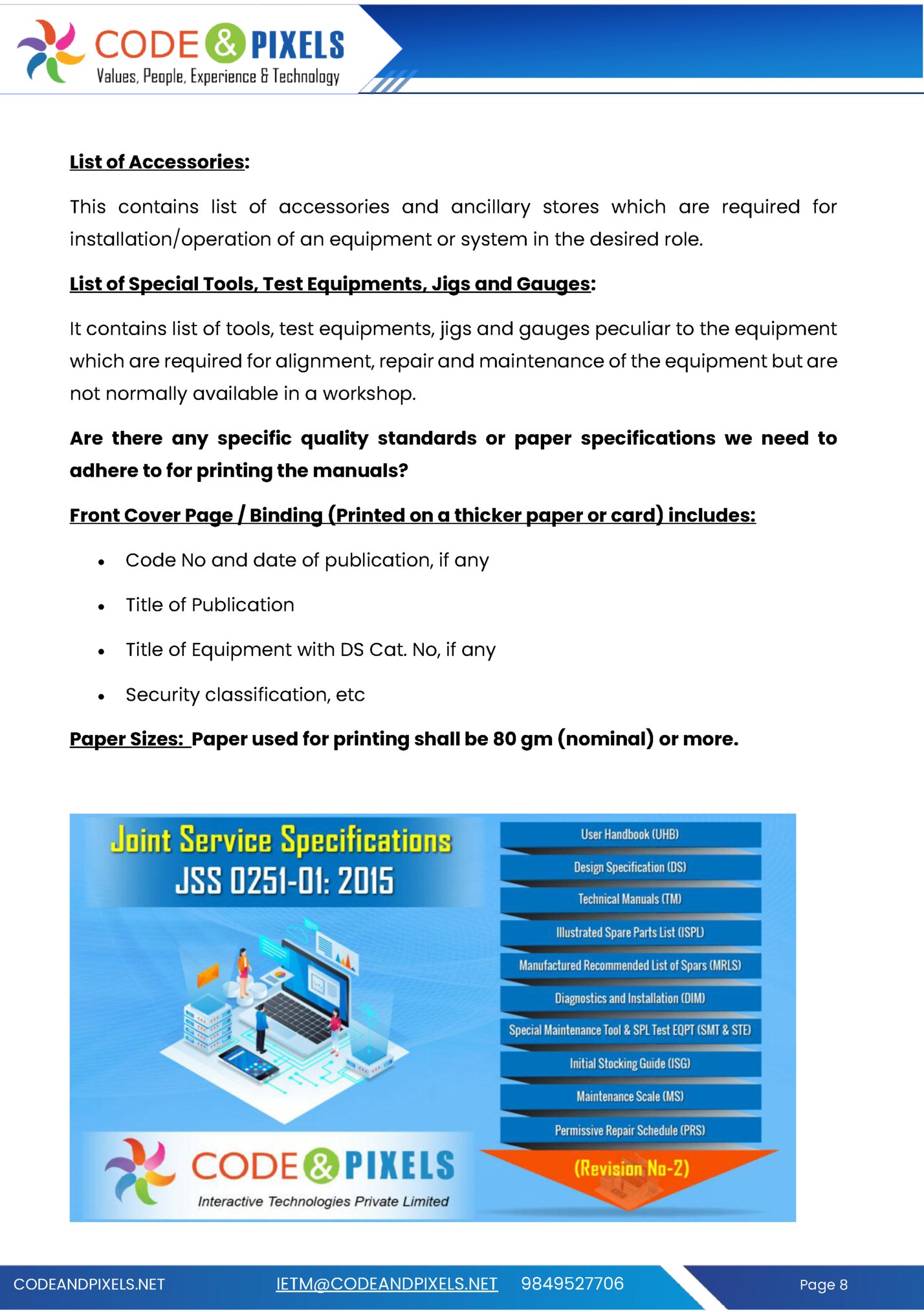 List of Accessories: List of Accessories: