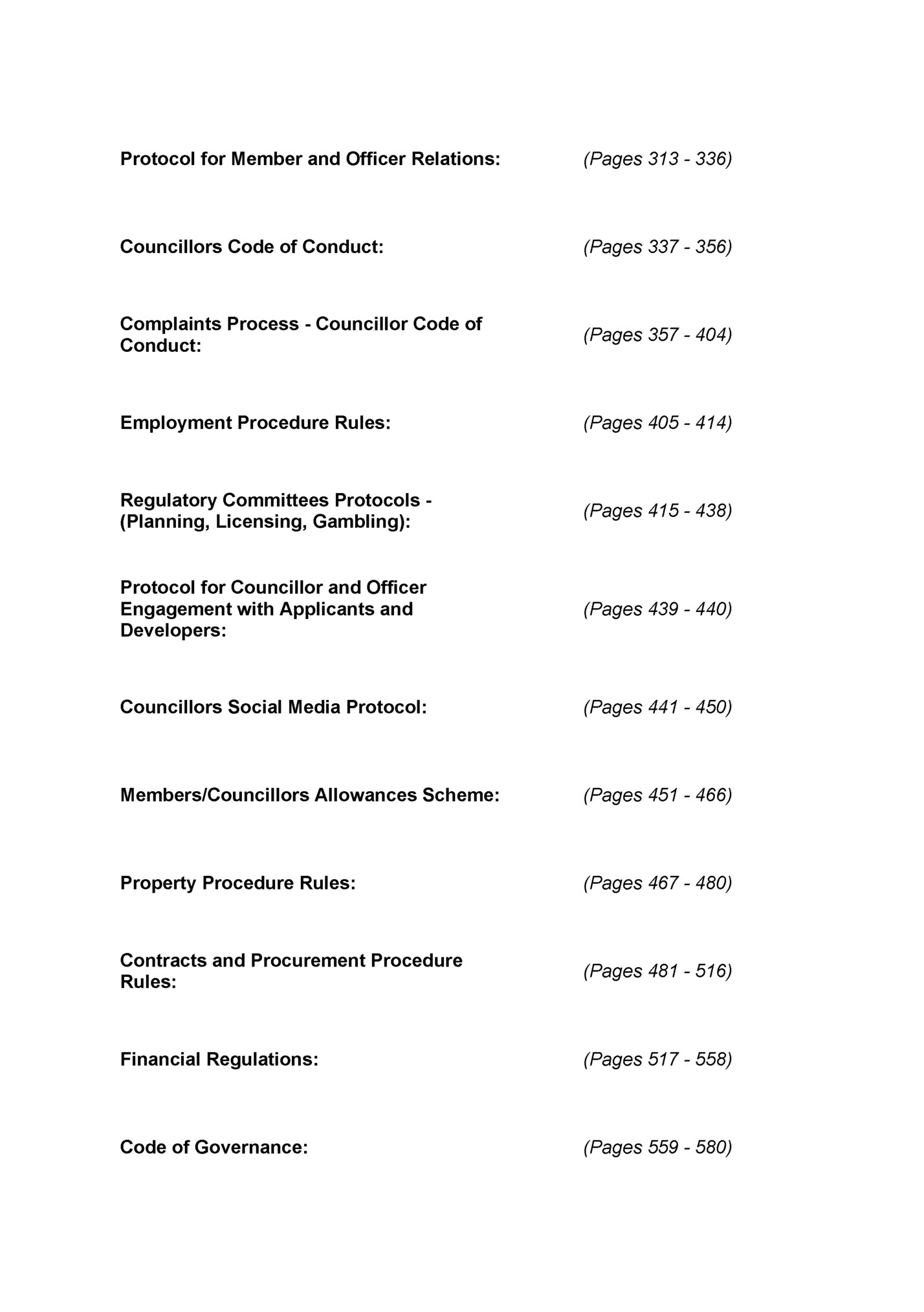 Protocol for Member and Officer Relations: