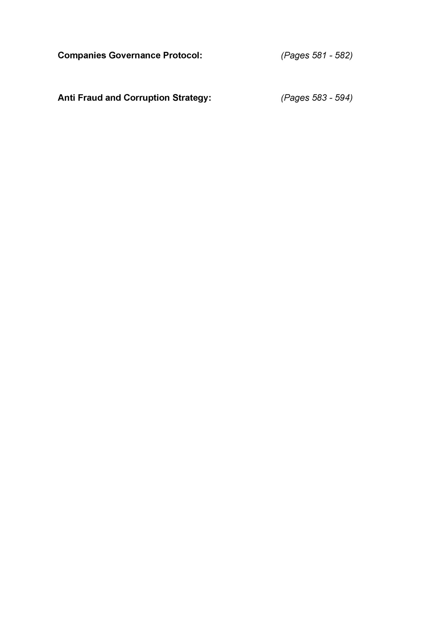 Companies Governance Protocol: