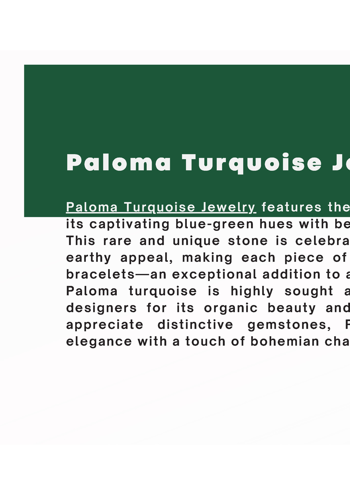 Paloma Turquoise Jewelry