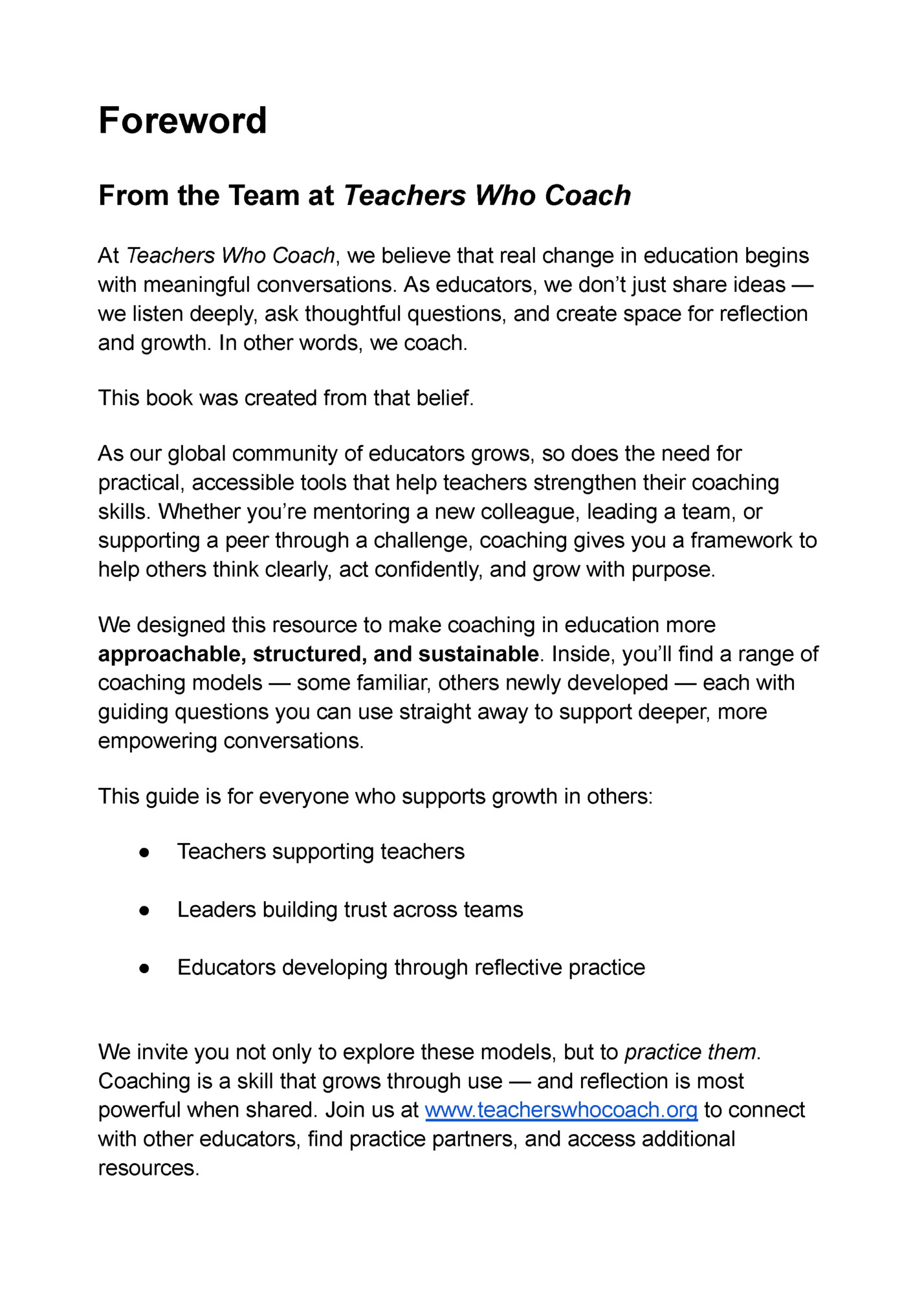 Foreword Foreword
