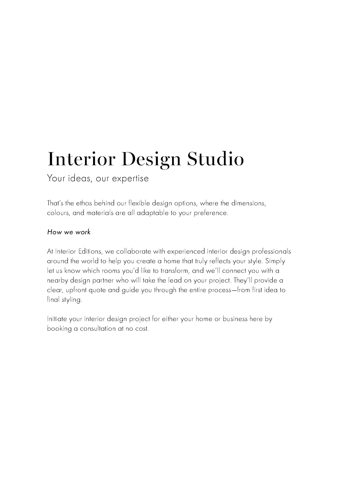 Interior Design Studio