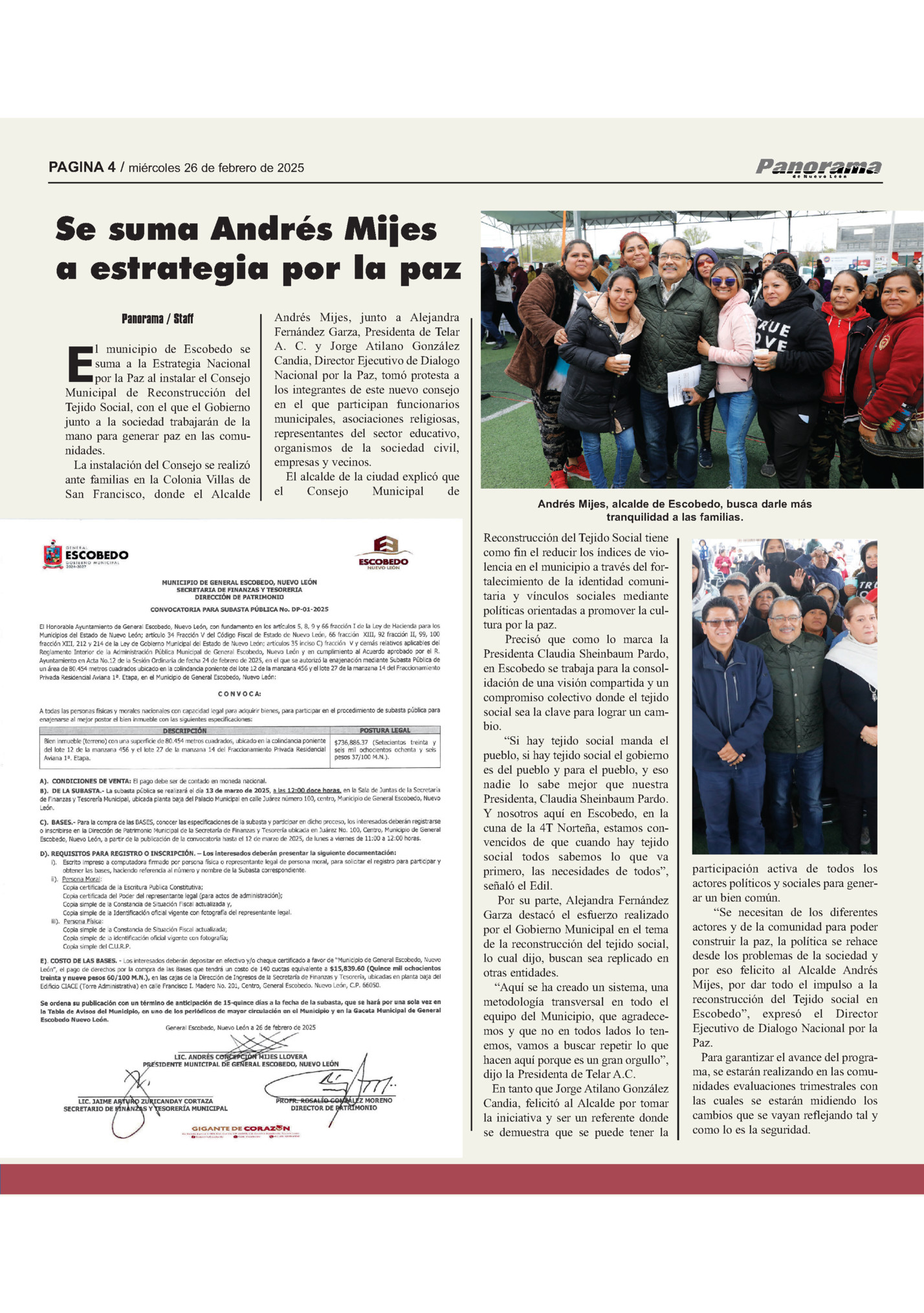 PAGINA 4 / miércoles 26 de febrero de 2025