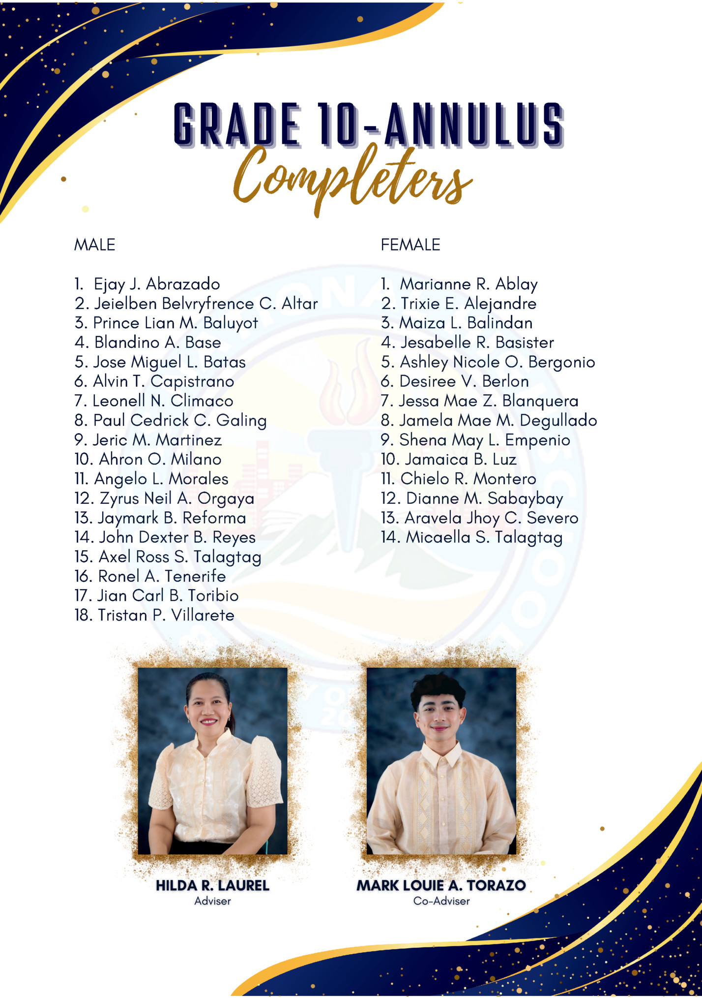 GRADE 10-ANNULUS GRADE 10-ANNULUS