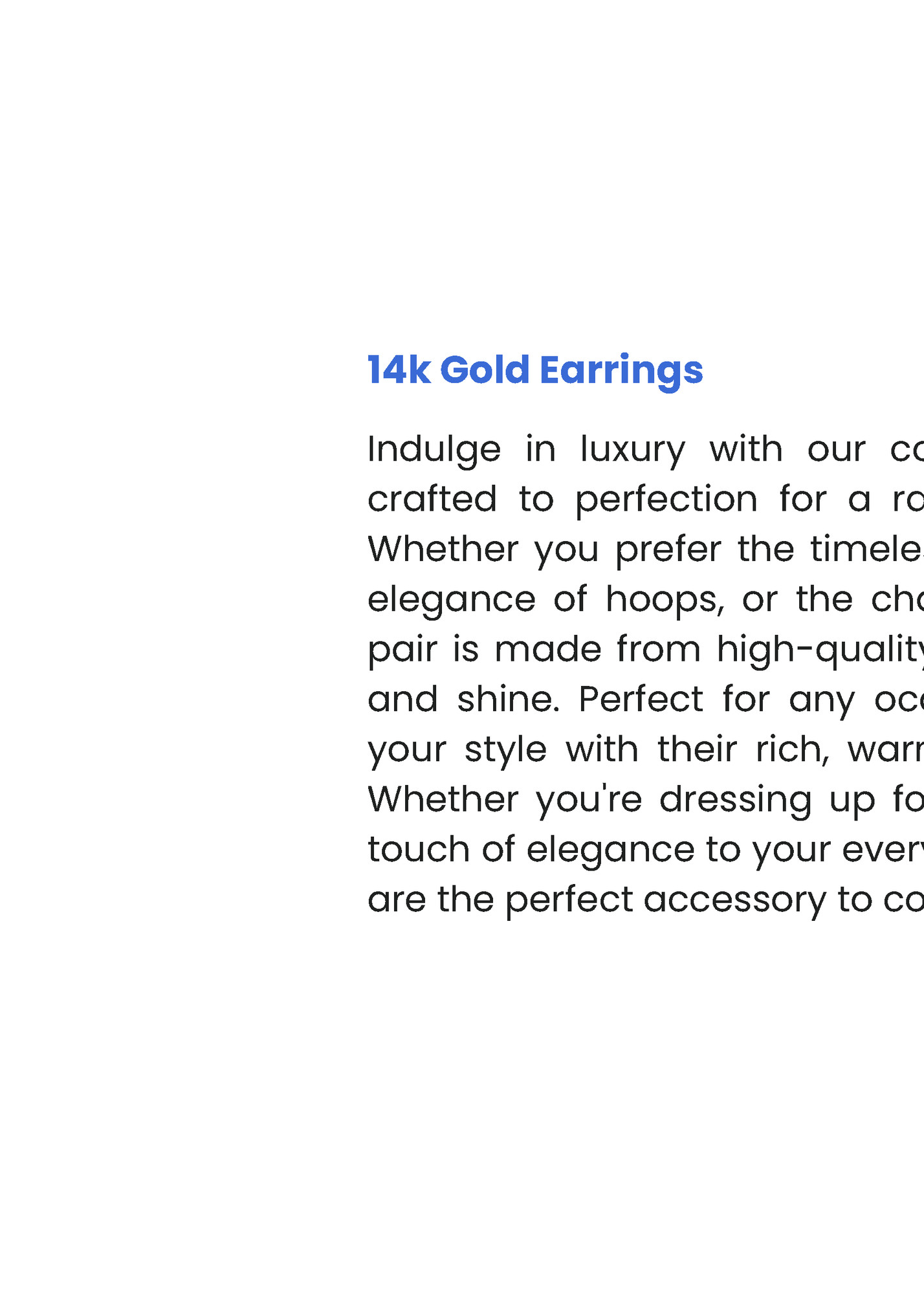 14k Gold Earrings 14k Gold Earrings