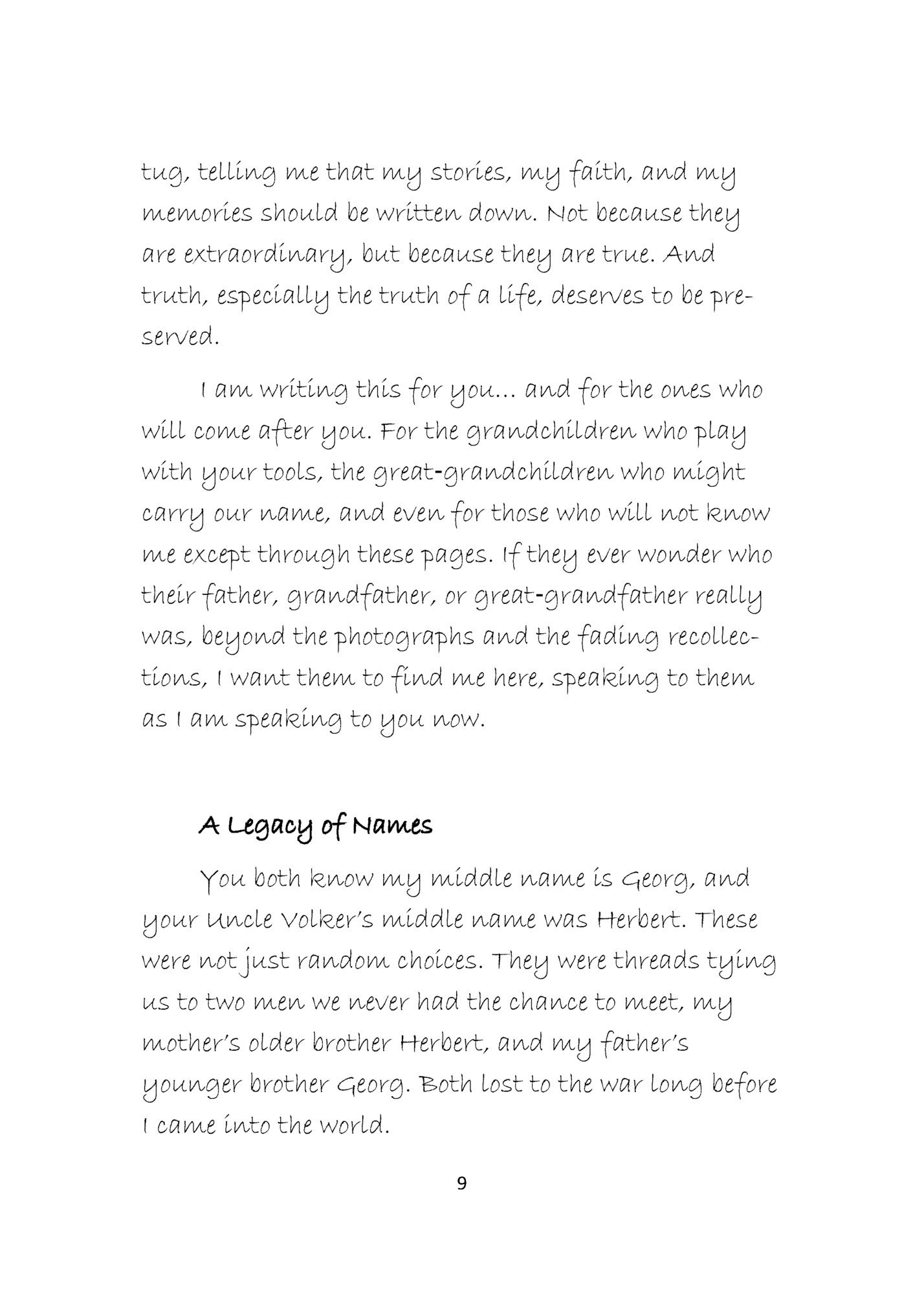 tug, telling me that my stories, my faith, and my