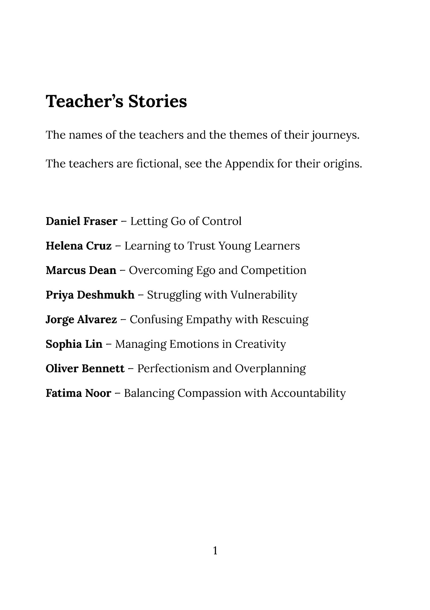Teacher’s Stories
