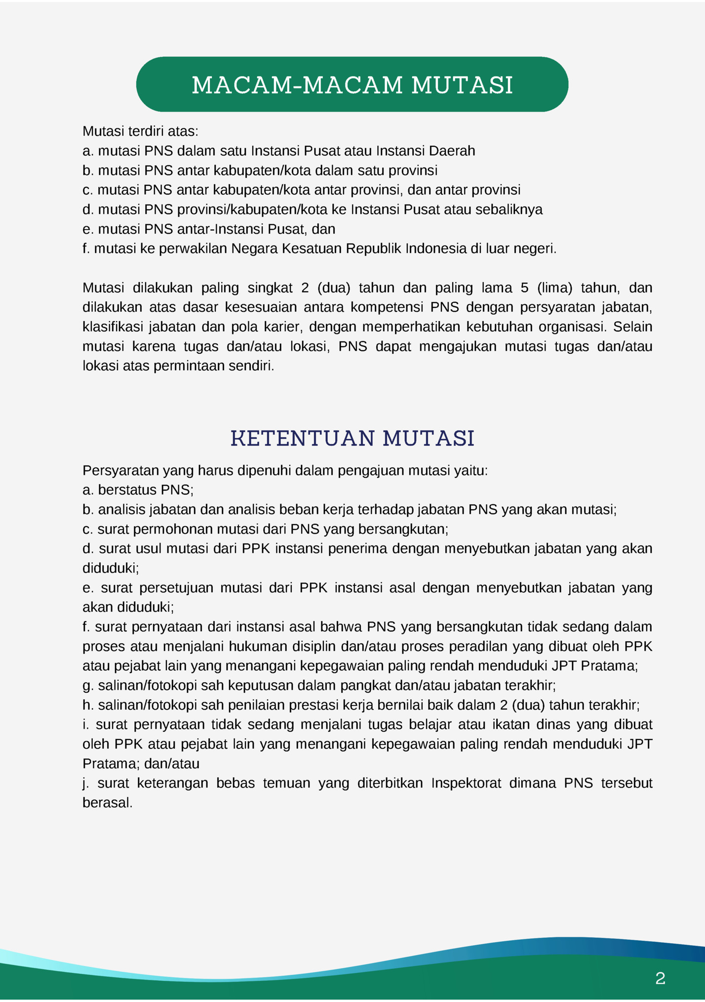 MACAM-MACAM MUTASI MACAM-MACAM MUTASI