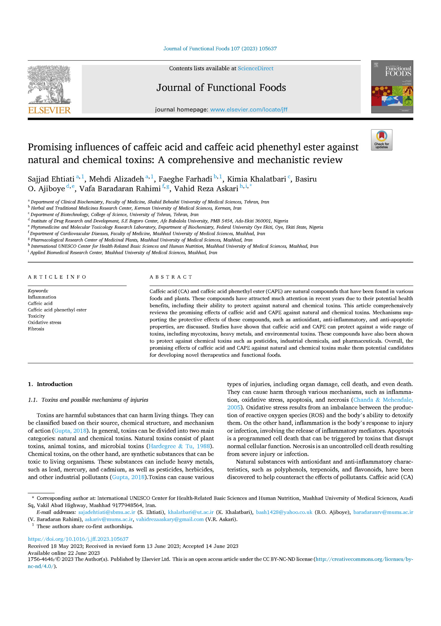 Journal of Functional Foods 107 (2023) 105637