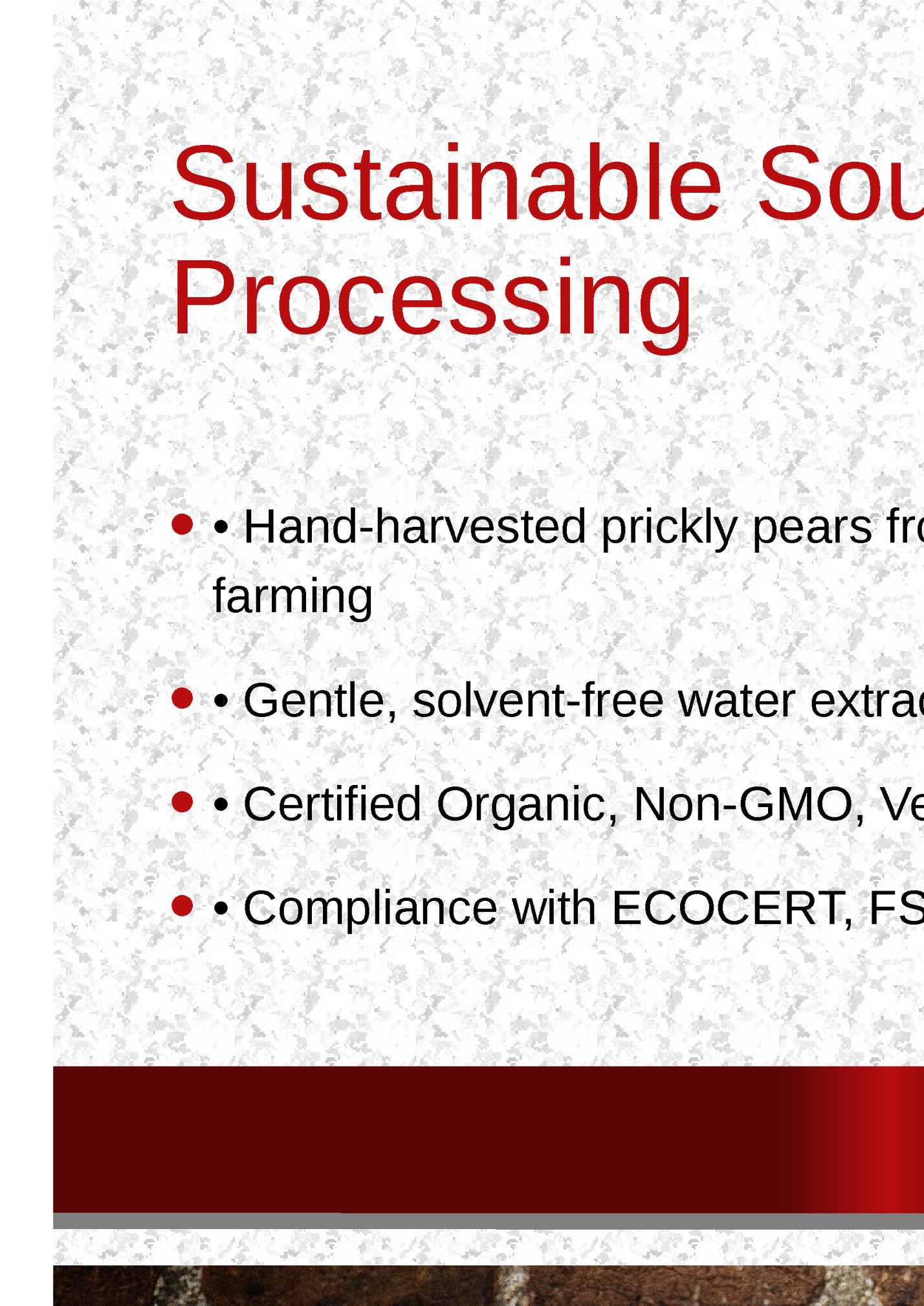 Sustainable Sourcing & Sustainable Sourcing &