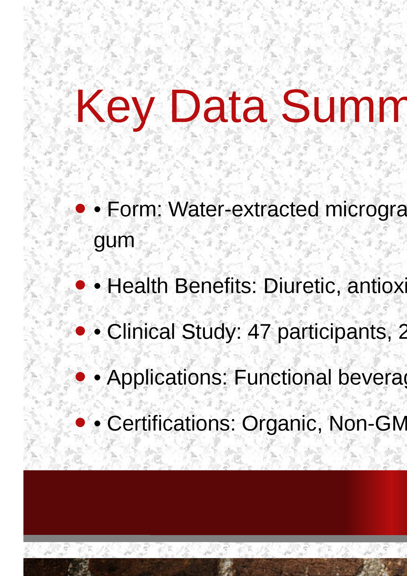 Key Data Summary Key Data Summary