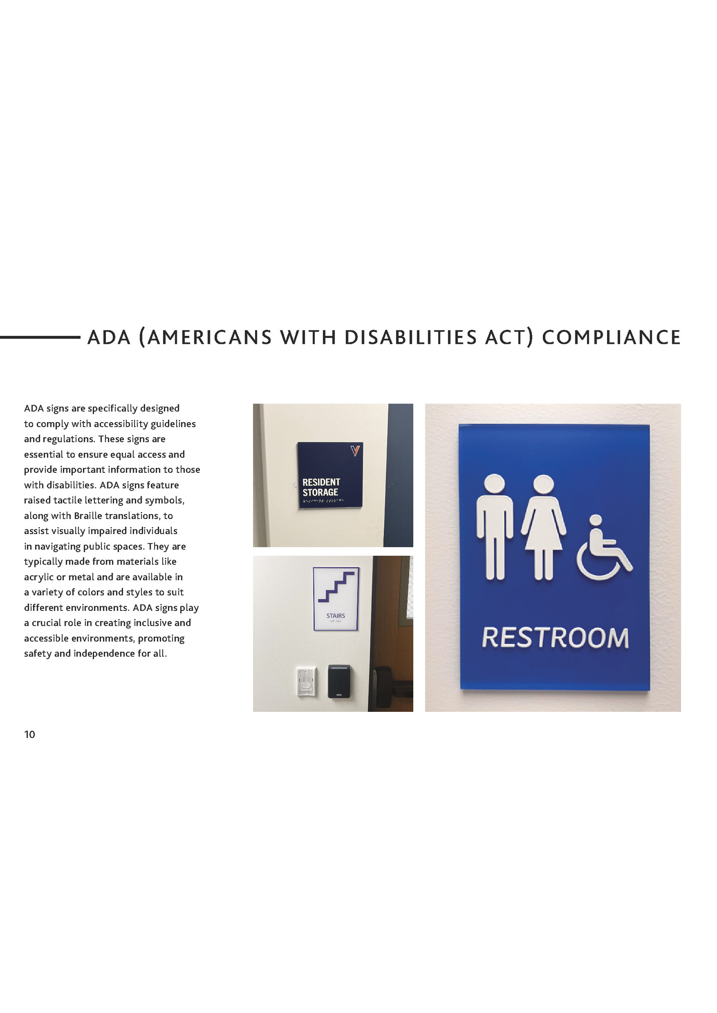 ADA (AMERICANS WITH DISABILITIES ACT) COMPLIANCE