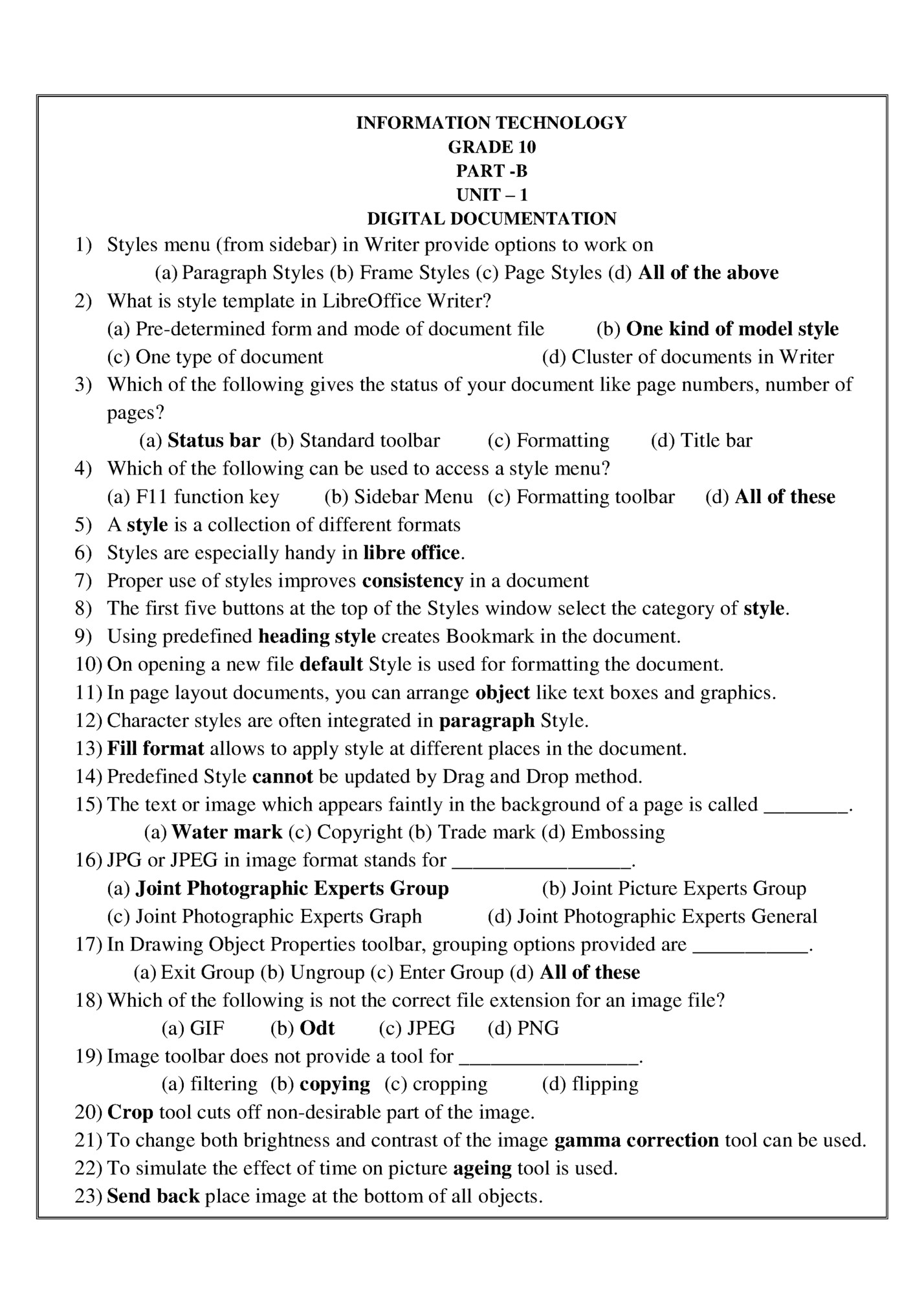 INFORMATION TECHNOLOGY INFORMATION TECHNOLOGY