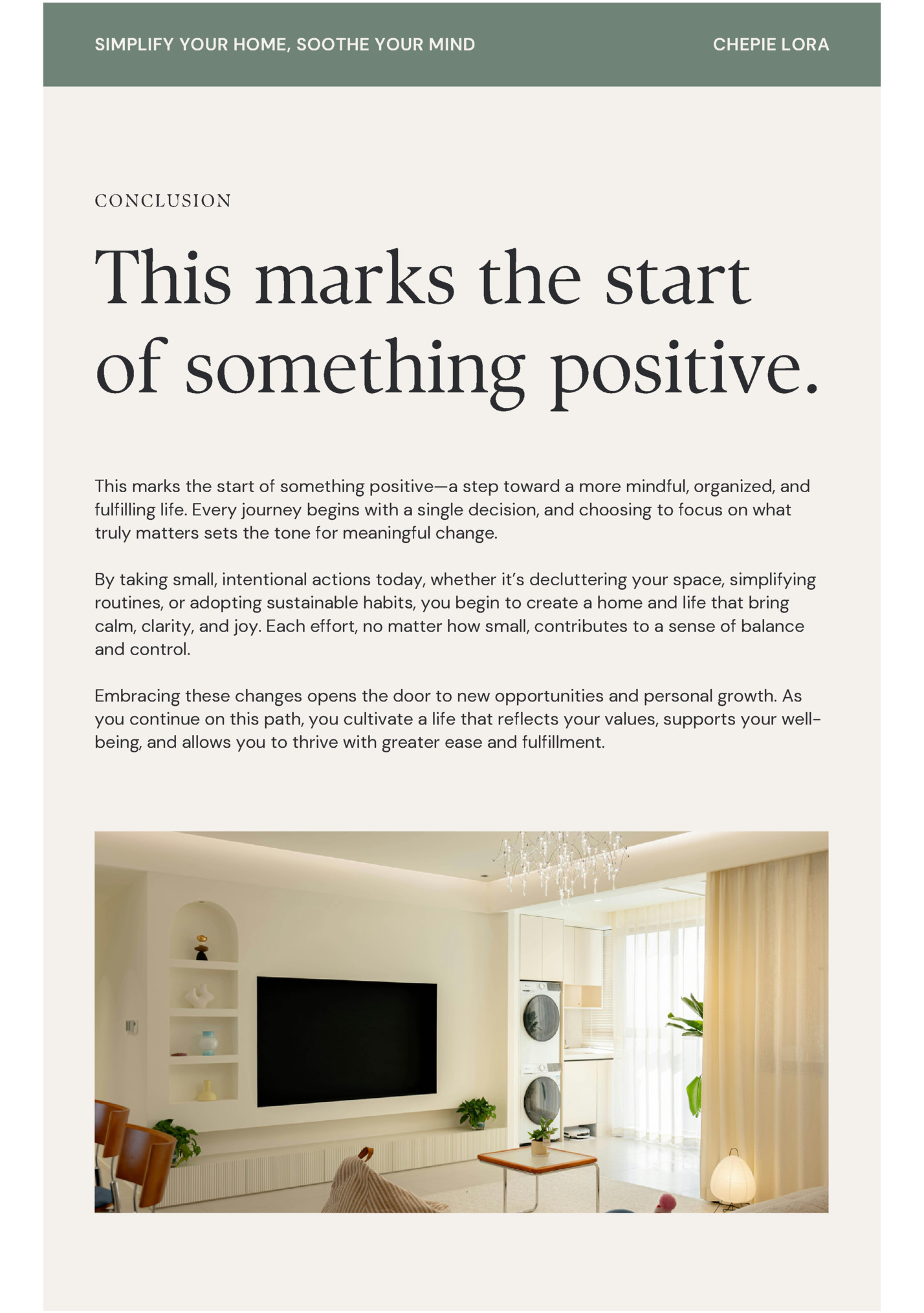 SIMPLIFY YOUR HOME, SOOTHE YOUR MIND