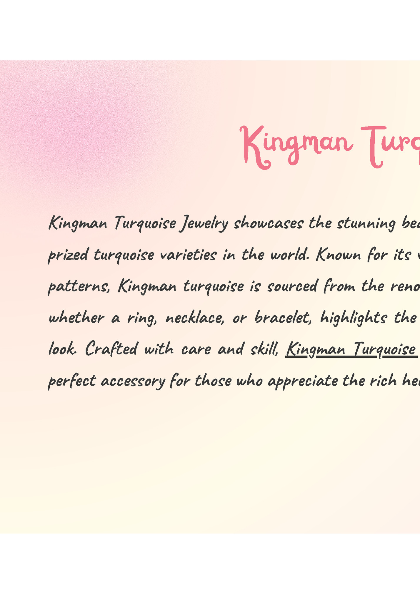 Kingman Turquoise Jewelry