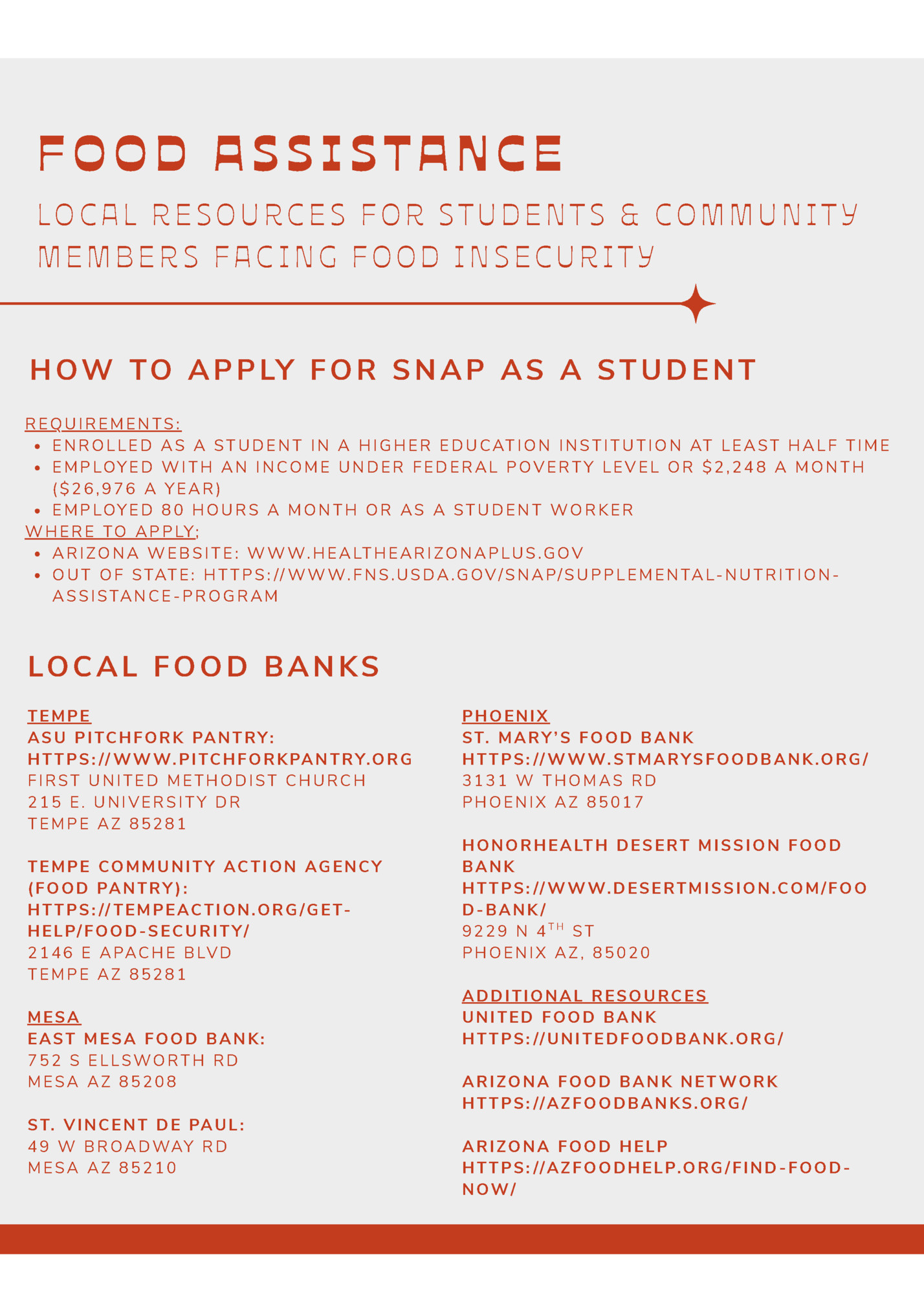 FOOD ASSISTANCE