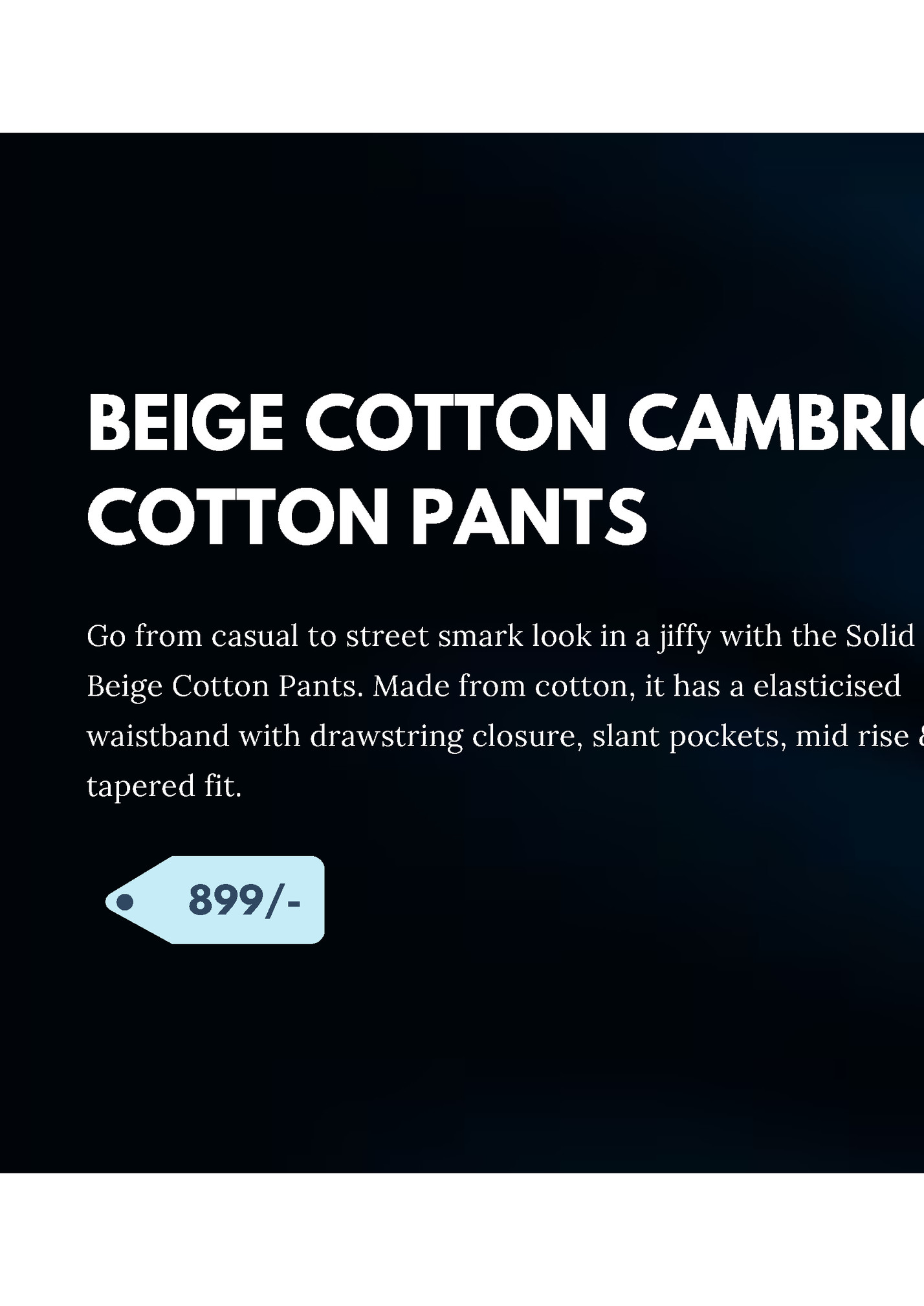 BEIGE COTTON CAMBRIC