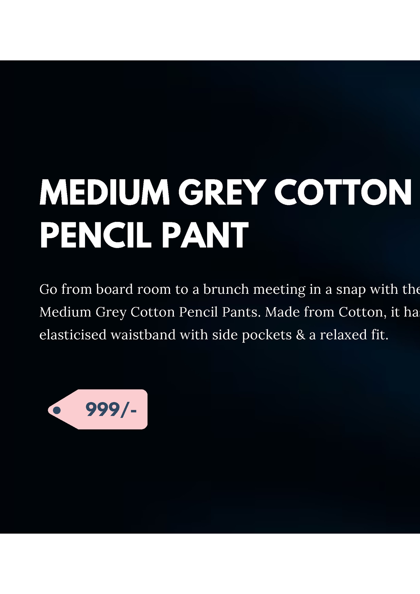 MEDIUM GREY COTTON