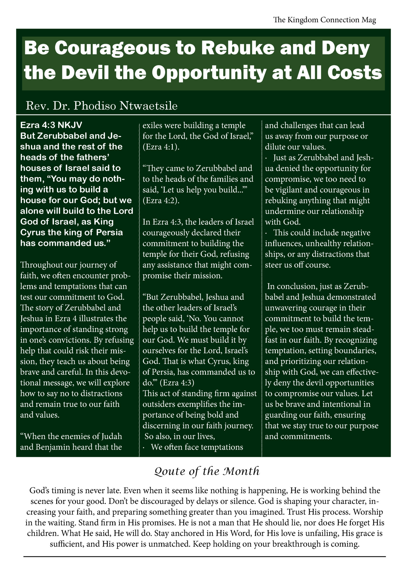 The Kingdom Connection Mag