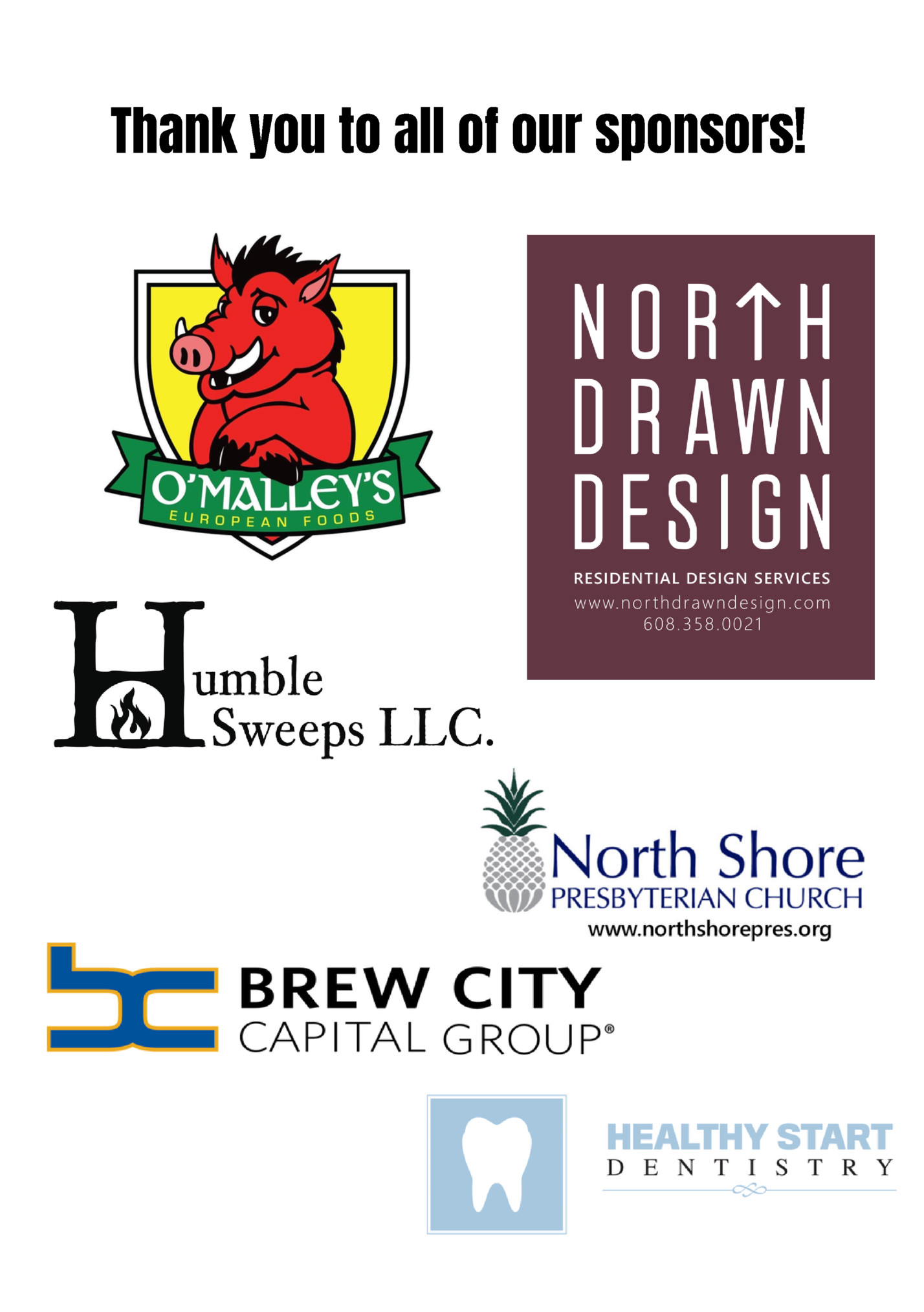 Thank you to all of our sponsors!