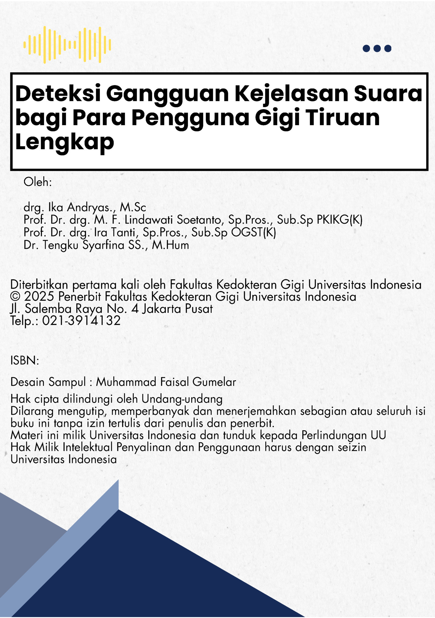 Deteksi Gangguan Kejelasan Suara Deteksi Gangguan Kejelasan Suara
