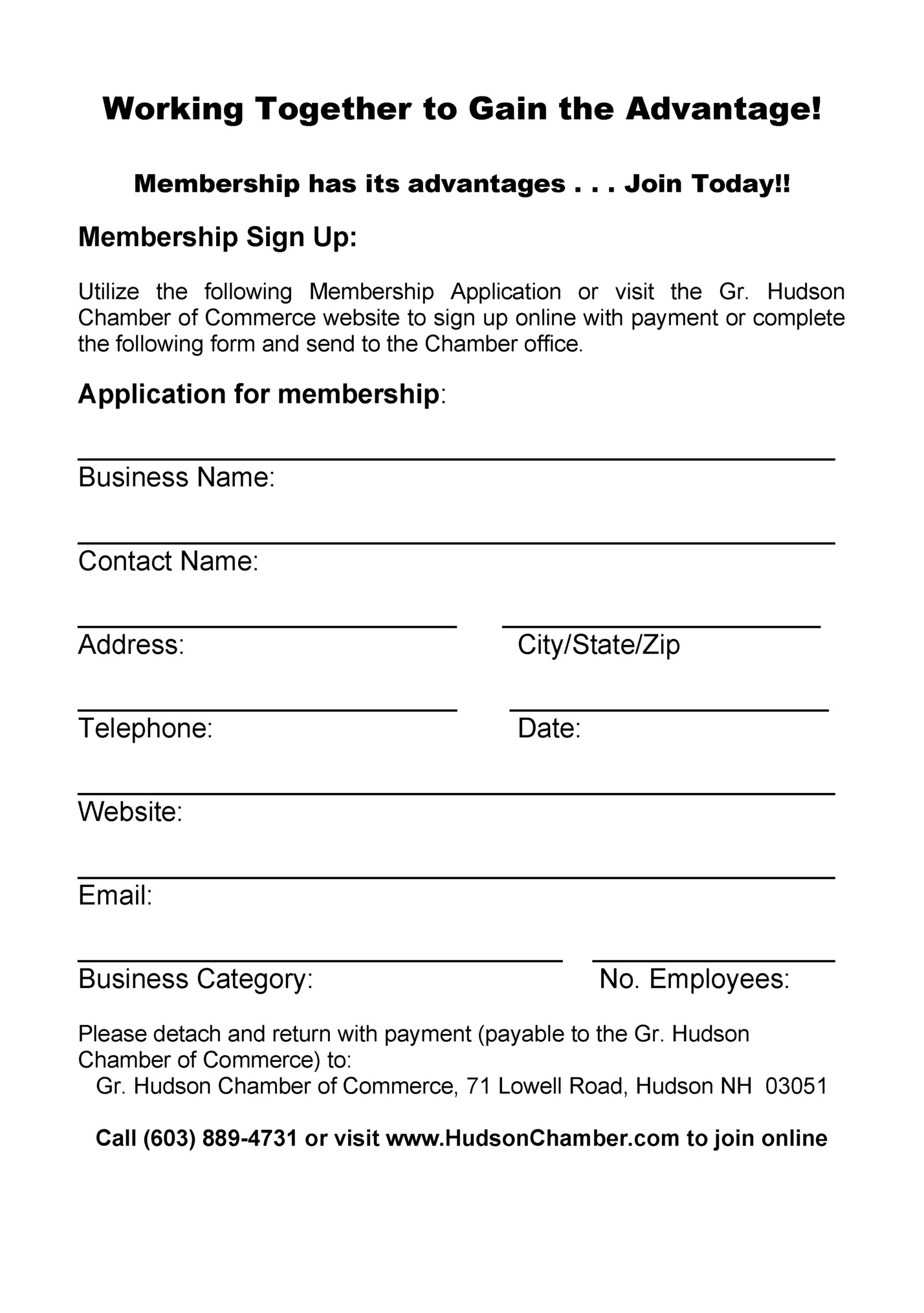 Working Together to Gain the Advantage!