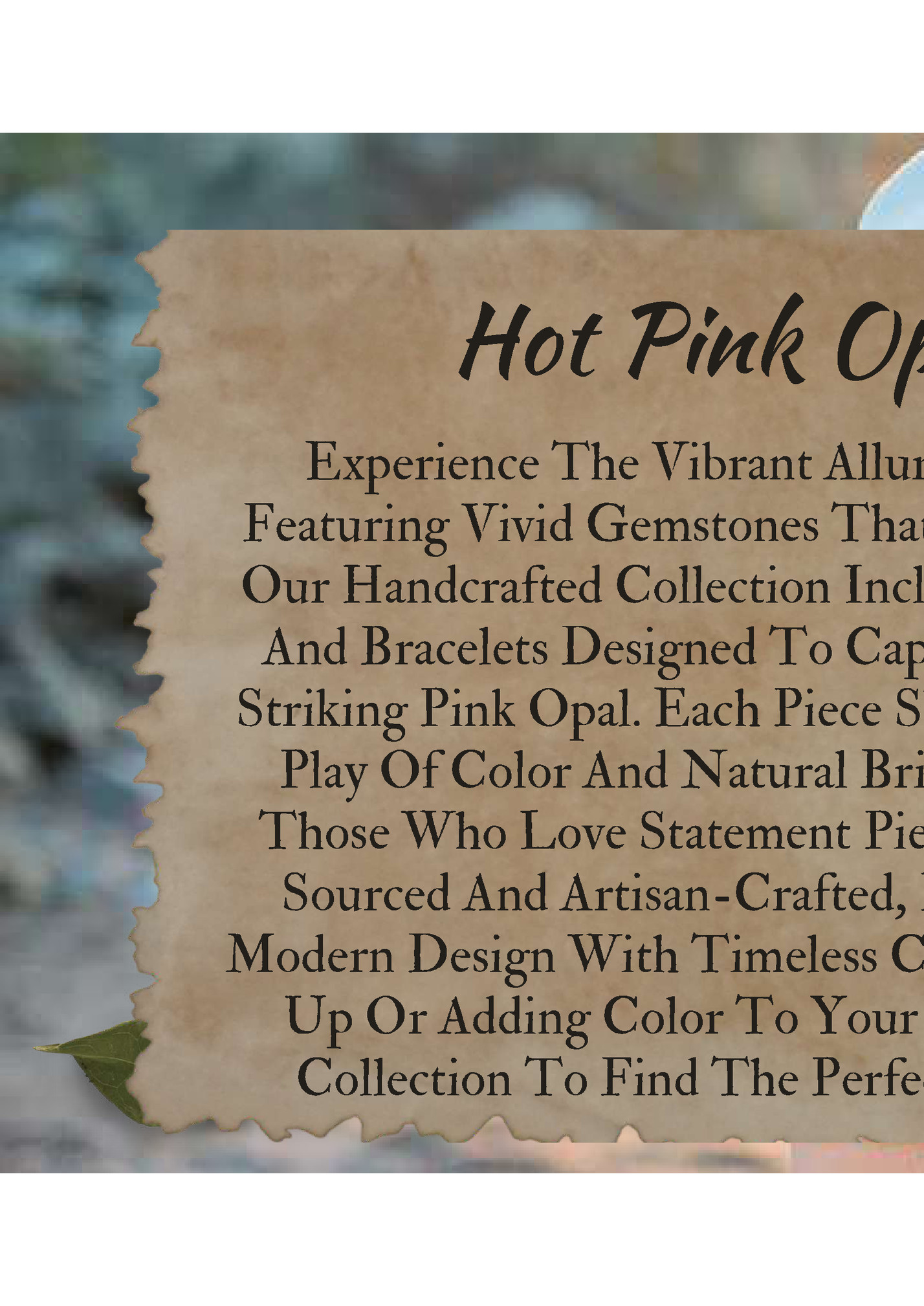 Hot Pink Opal Jewelry