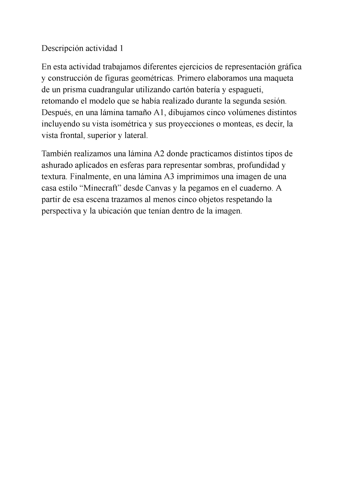 Descripción actividad 1