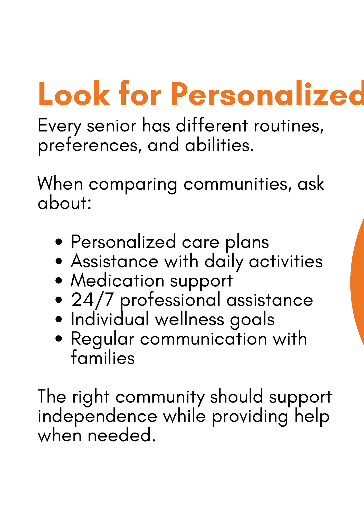 Look for Personalized Care Look for Personalized Care